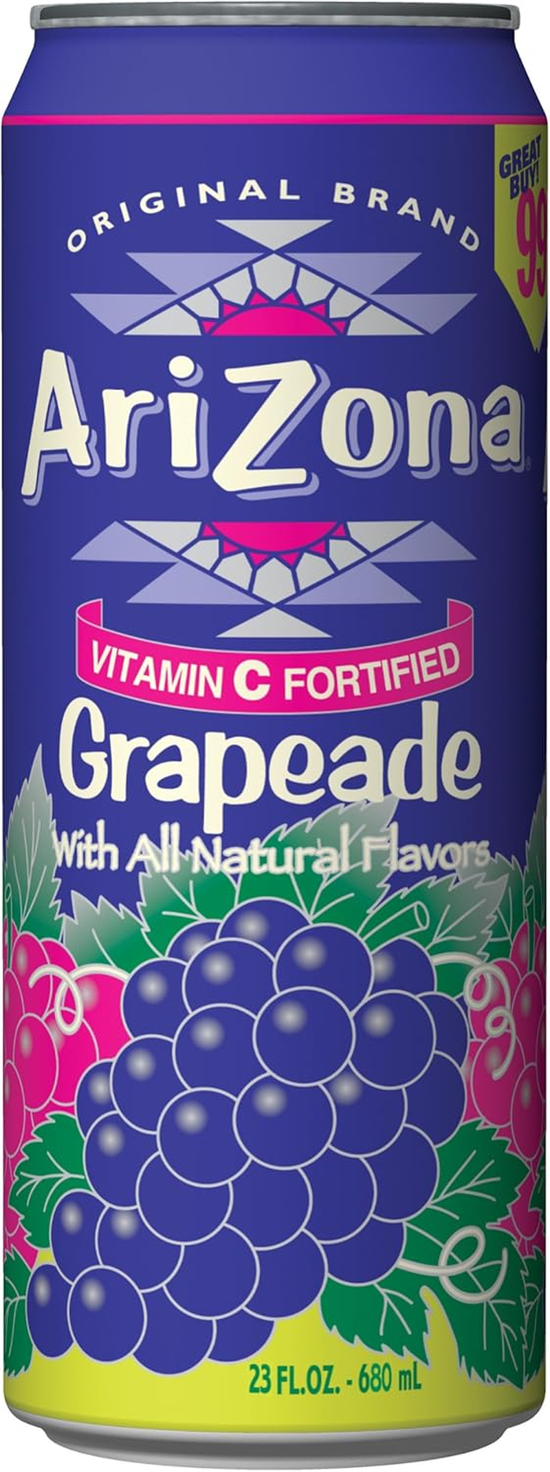 Arizona Grapeade Fruit Juice Cocktail 680 Ml image number 2