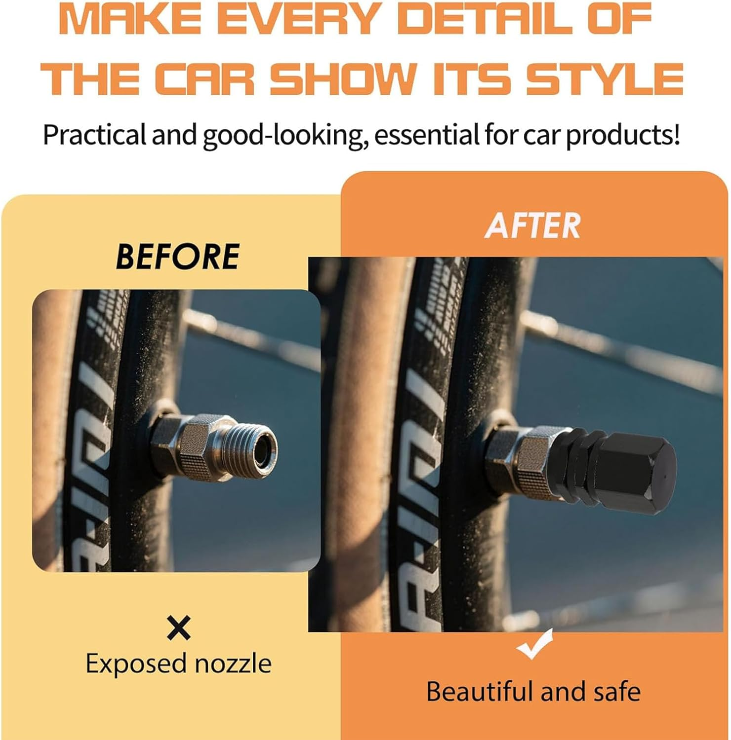 30 Pcs Tyre Valve Caps and Gasket, Hexagon Aluminum Car Tyre Valve Caps Suitable for Car SUV Bike Motorcycle for Owner Group Enthusiast People Who Pay Attention to Driving Safety