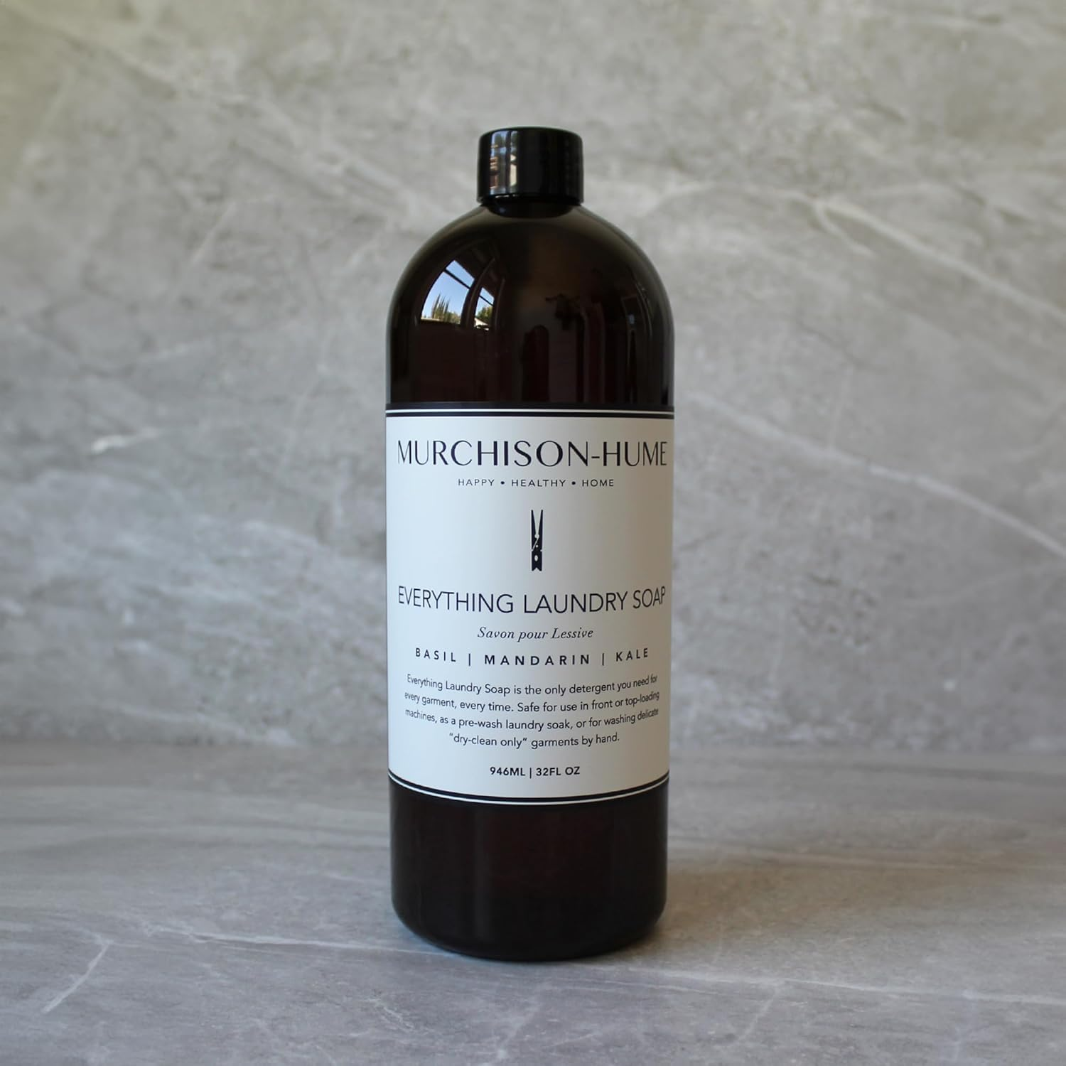 Murchison-Hume Everything Laundry Detergent, Natural & Eco-Friendly, Plant-Based Formula for Gentle Cleaning, 946Ml (Basil Mandarin Kale) image number 3