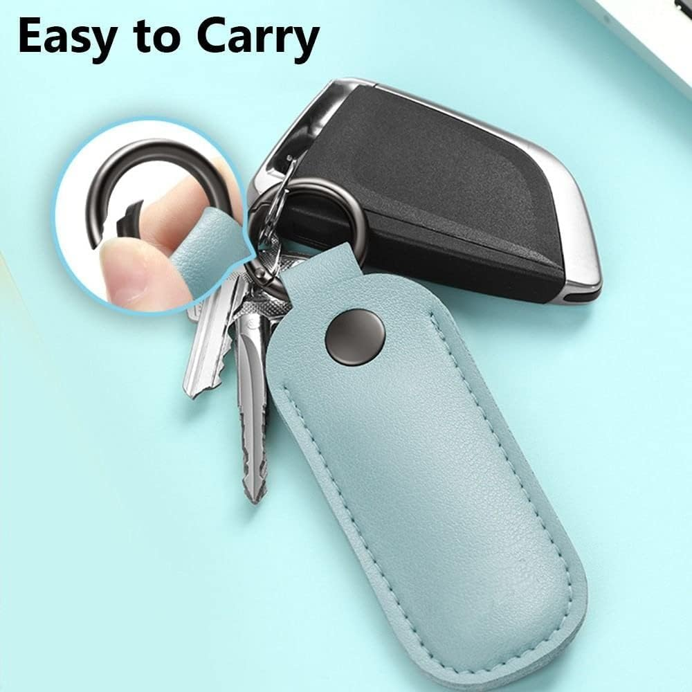 3PCS Leather U Disk Pouch Key Ring Holder USB Flash Drive Storage Bag Pen Drive Protective Cover Memory Stick Case image number 4