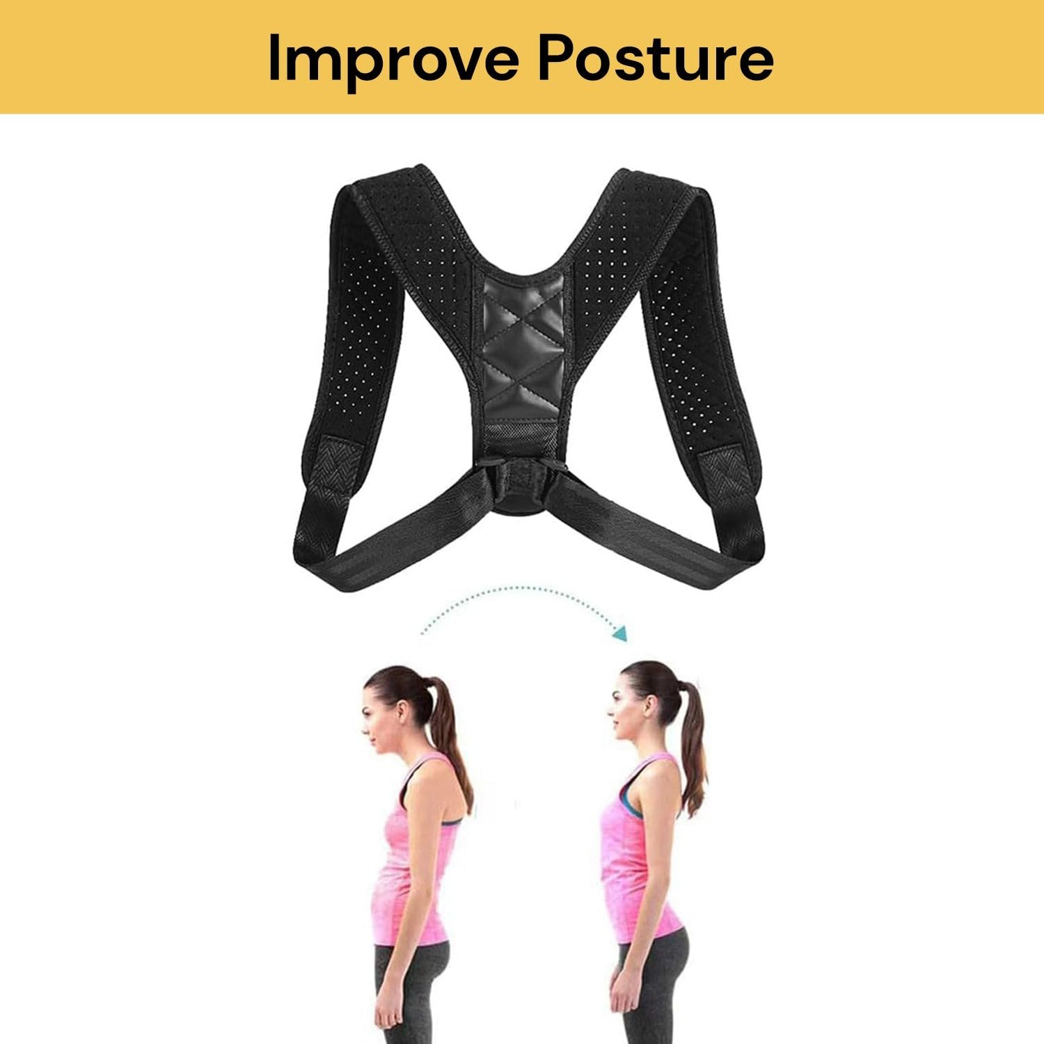 Spendeal Posture Corrector-Back Brace for Men and Women, Fully Adjustable Comfortable for Mid, Upper Spine Support- Neck, Shoulder, Clavicle and Back Pain Relief-Breathable, Slouching, Hunching, image number 5