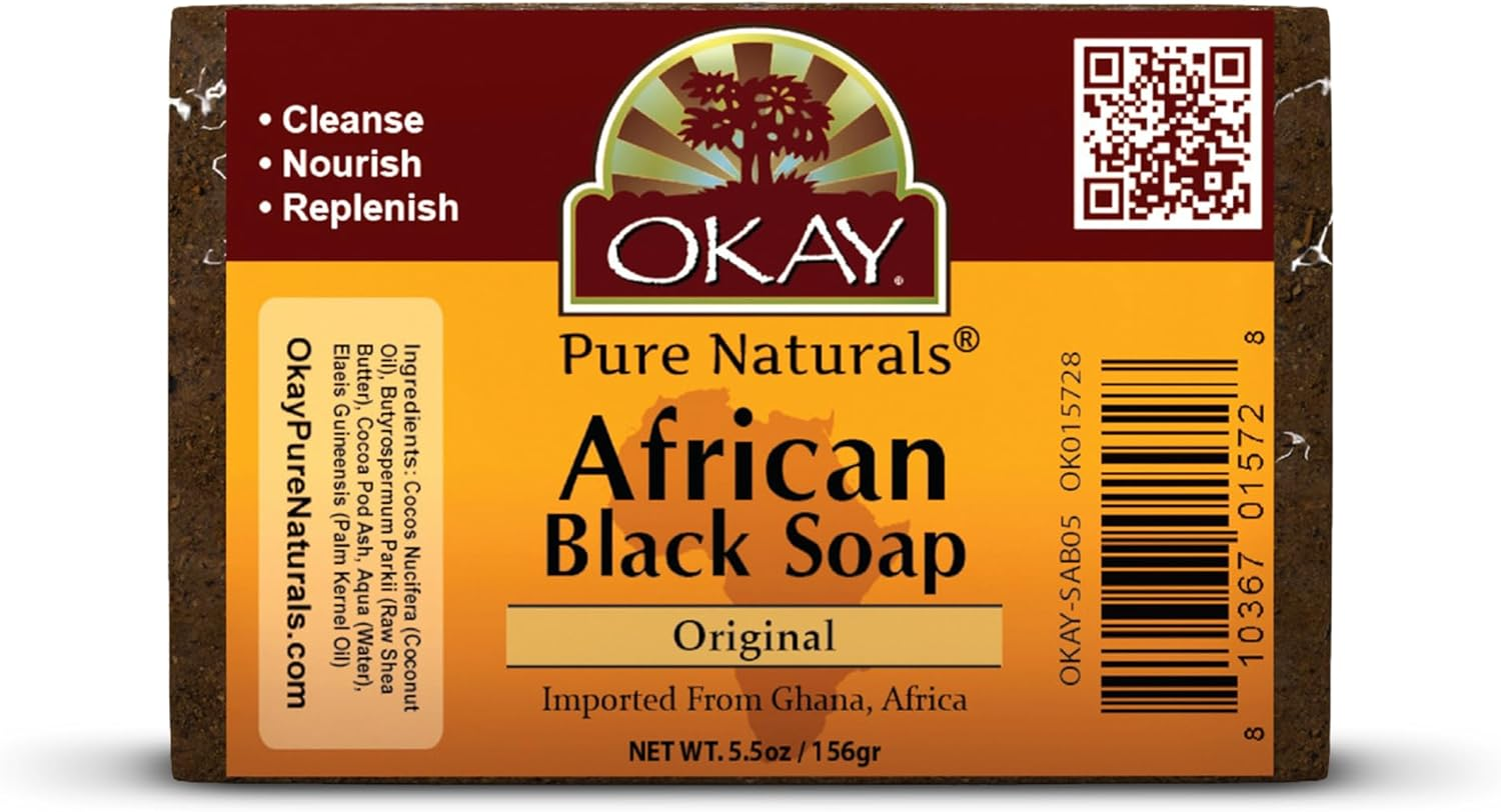 Okay African Soap, Black, 5.5 Ounce image number 2