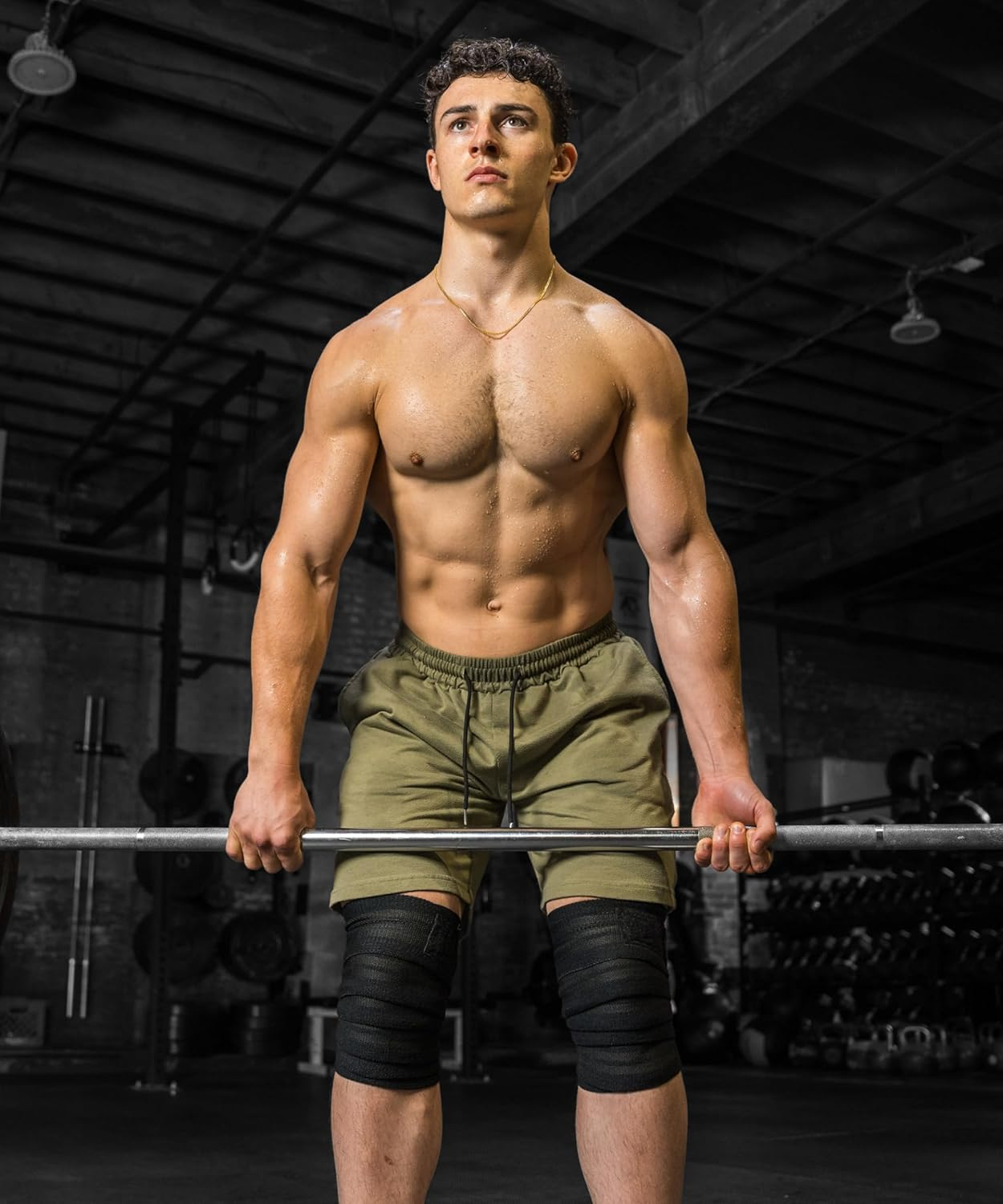 Dmoose Fitness Knee Wraps for Weightlifting, Powerlifting, Deadlifting, Bodybuilding, and Gym Workouts, 78 Inches Length (Pair), Reinforced Fastening Knee Wraps for Men and Women image number 5