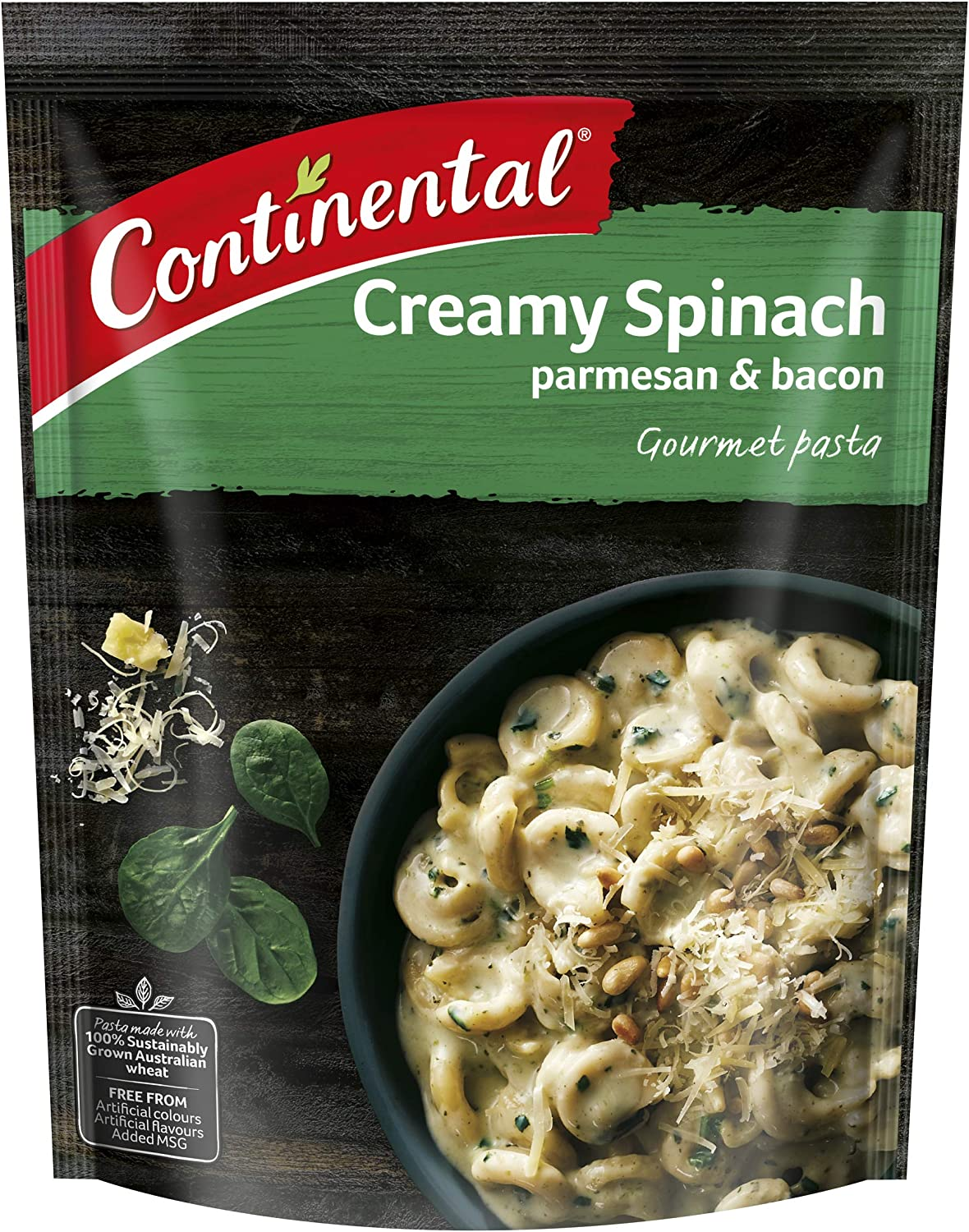 CONTINENTAL Gourmet Pasta (Side Dish) | Creamy Spinach Parmesan & Bacon, 91G image number 6