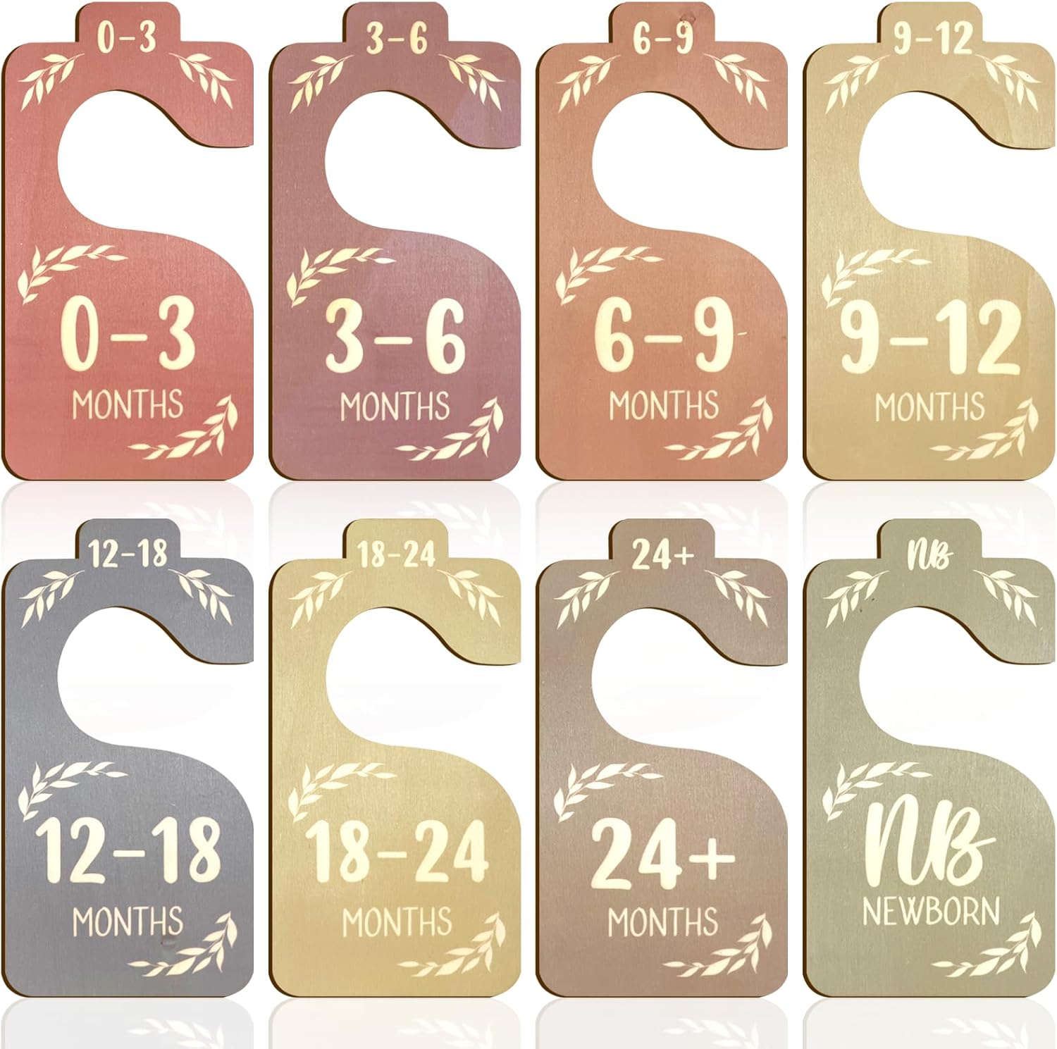 Hanger Dividers, 8 PCS Wooden Closet Dividers for Home Decor (19.1 X 9.1Cm/7.51 X 3.59In) image number 2