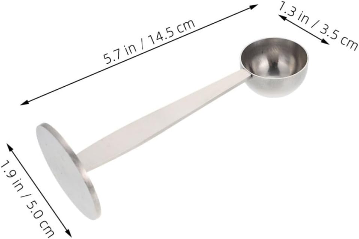 Cabilock 3Pcs Stainless Steel Coffee Bean Tamper and Measuring Spoon Portable Coffee Scoop with Rounded Edges for Accurate Espresso Powder Pressing and Bean Measuring image number 5