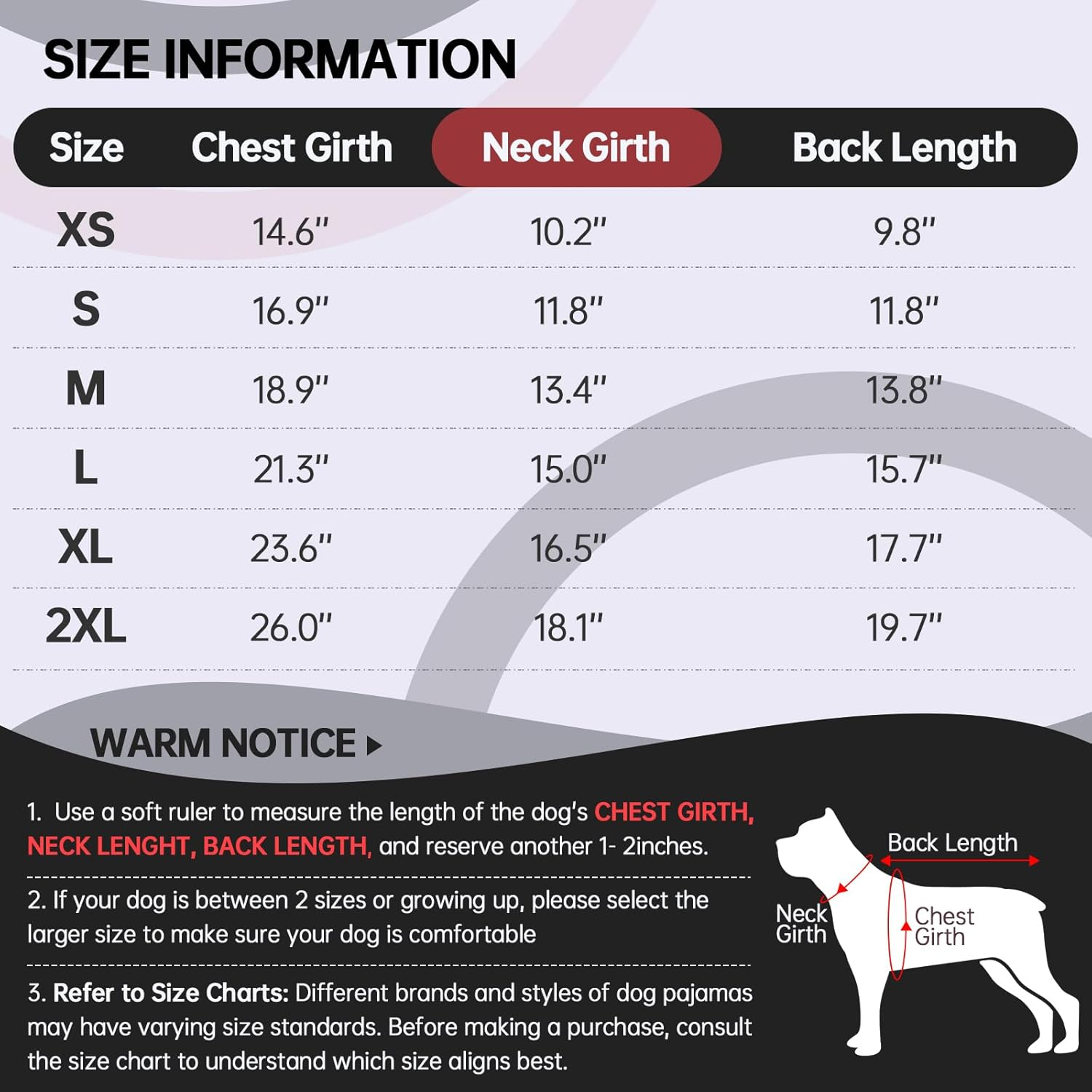 Hjyokuso Dog Pajamas with Zipper, Dog Onesies for Small Medium Large Dogs, Dog Jumpsuit with Legs, Dog Clothes Pjs Nightwear, Dog Leg Surgery Recovery Suit, Dog Sleeve to Prevent Licking Bite -XS-XXL image number 7