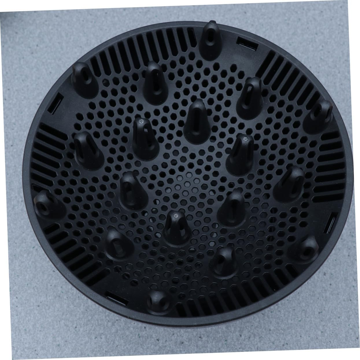 HAPINARY Professional Hair Dryer Diffuser Nozzle for Curly Wavy Straight Hair High Heat Resistant Attachment with Deep Bowl Design Fit Black