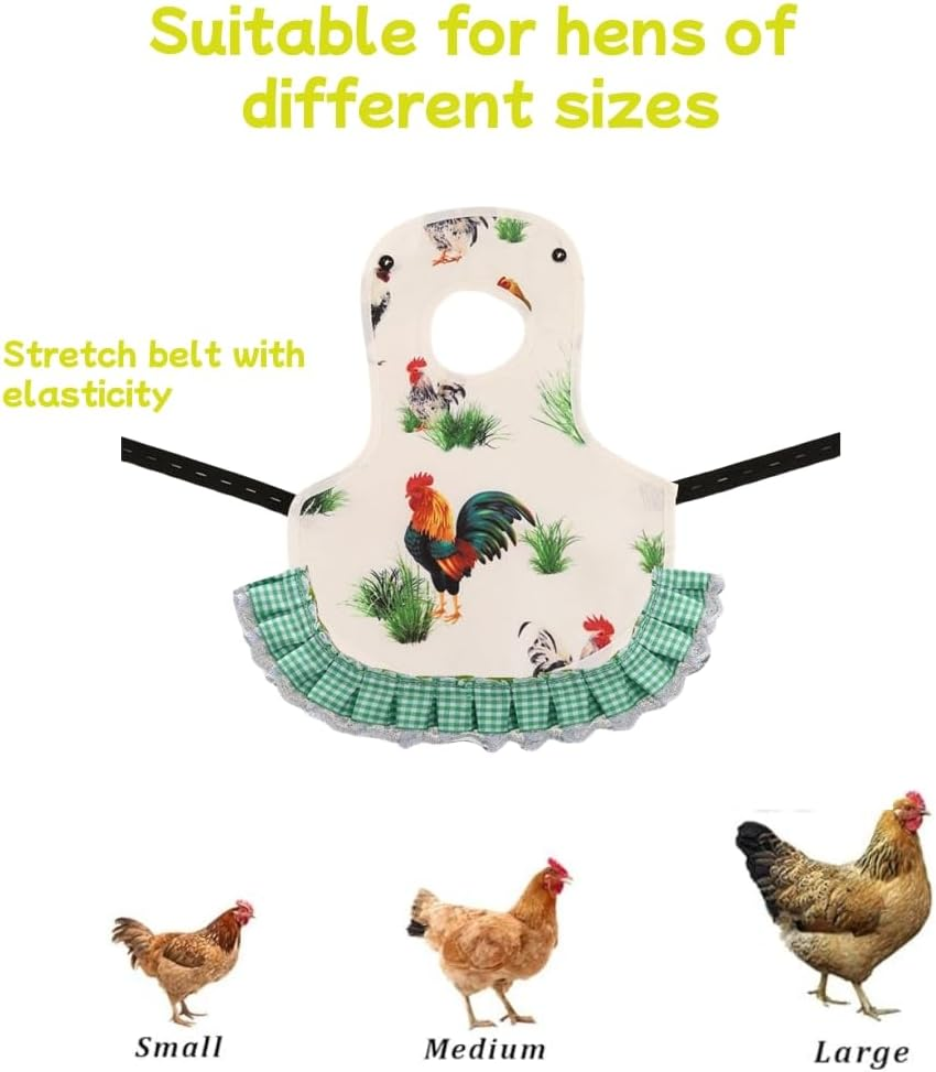 3 Pack Chicken Saddle for Hens,Chicken Saddles with Adjustable Elastic Shoulder Straps,Chicken Jacket Straps,Protection Chicken Aprons for Hens,Comfortable,Breathable,Easy to Clean,Hen Care Supplies image number 1
