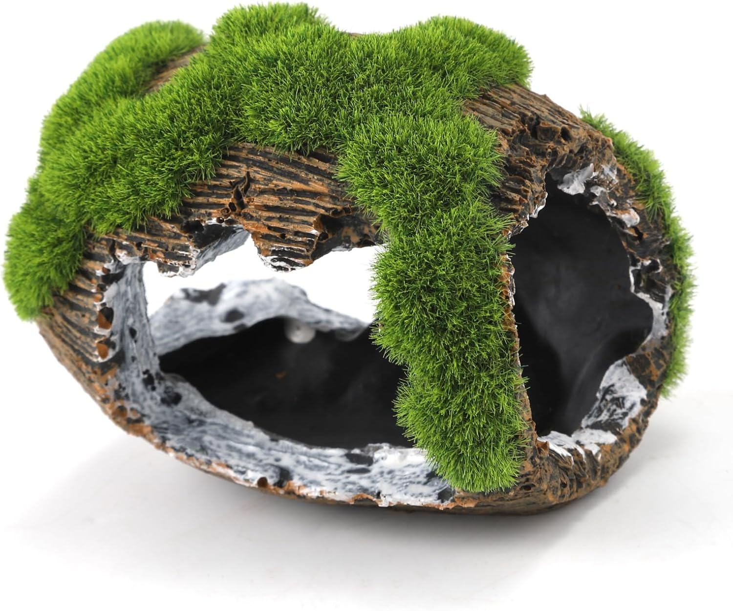 NQEUEPN Broken Barrel Fish Tank Decor, Fish Tank Accessories Decorations Resin Betta Fish Hideout Cave for Fish Tank Ornaments for Small Animal Play Rest Hide Breed image number 1