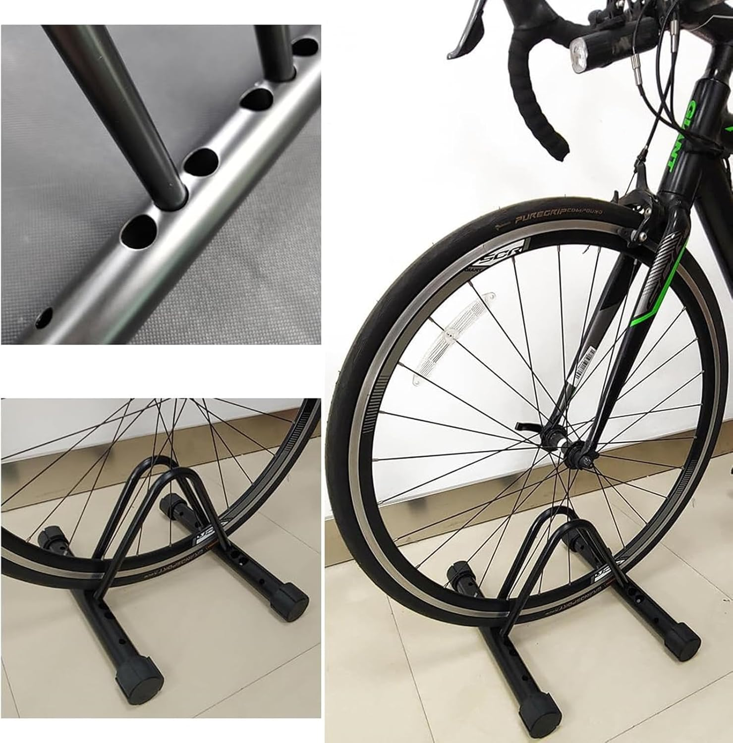 CMLLING Bicycle Parking Stand Floor and Wall Mounted Bicycle Parking Lot Bike Holder Free-Standing Floor image number 2