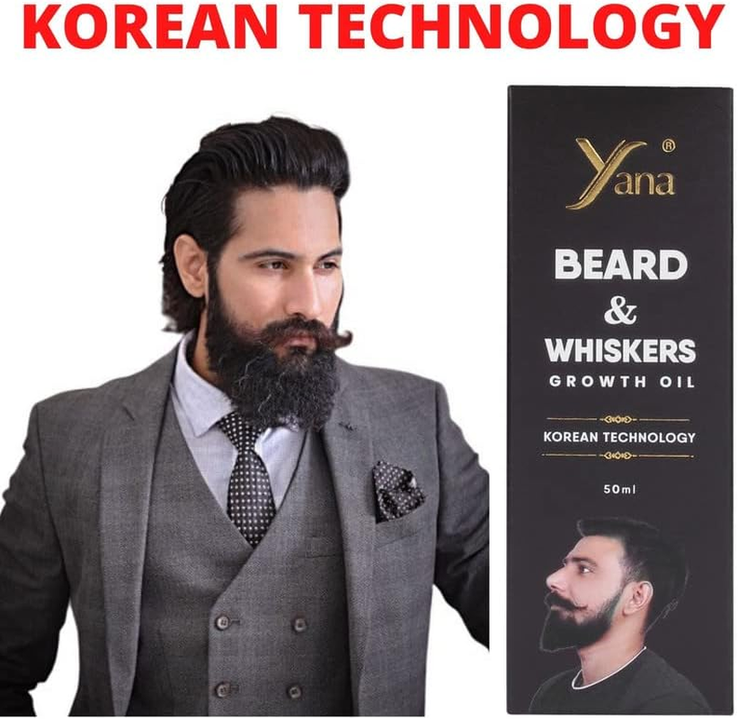 Yana Beard Growth Oil for Men Black Men Yana Beard Oil for Men Yana Beard Oil for Growing Beard Faster by Korean Technology image number 3
