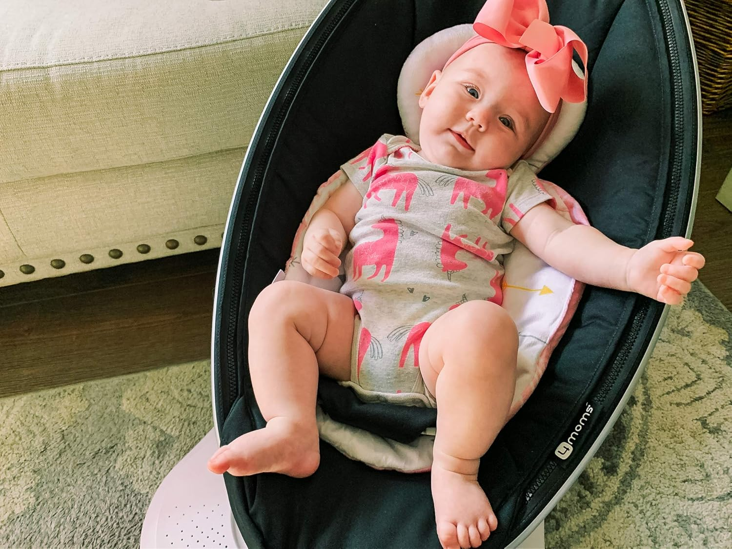 Infant Insert Compatible with 4Moms Mamaroo & Rockaroo &ndash; Car Seat Insert 2 Pack &ndash; Reversible Infant Car Seat Insert &ndash; Soft Plush Minky Car Seat Head Support Insert