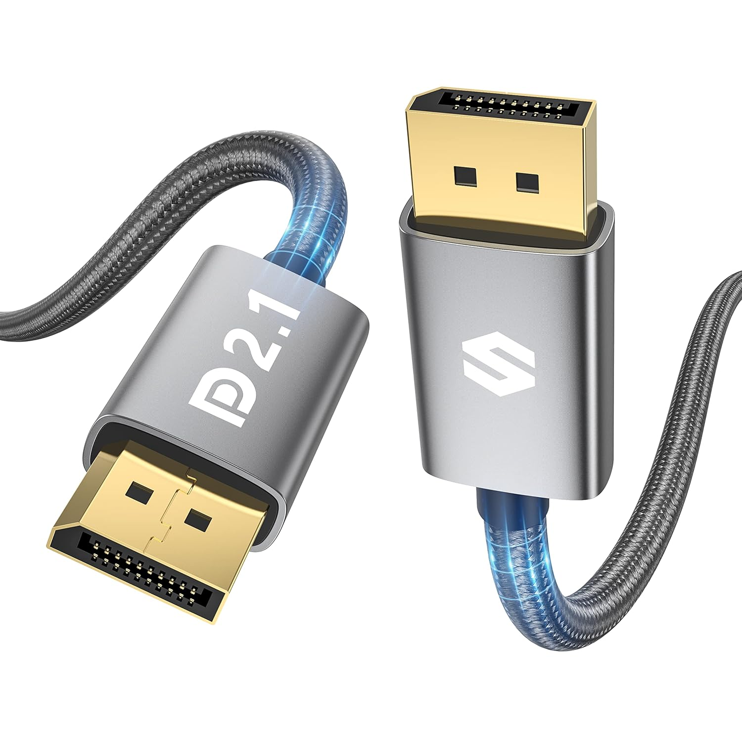 Silkland Displayport 2.1 Cable 1M, DP 2.0 Cable [16K@60Hz, 10K@60Hz, 8K@120Hz, 4K@240Hz 165Hz 144Hz] 40Gbps HDR, HDCP DSC 1.2A, Video Display Port 2.1 Cord Compatible Freesync G-Sync Gaming Monitor image number 5