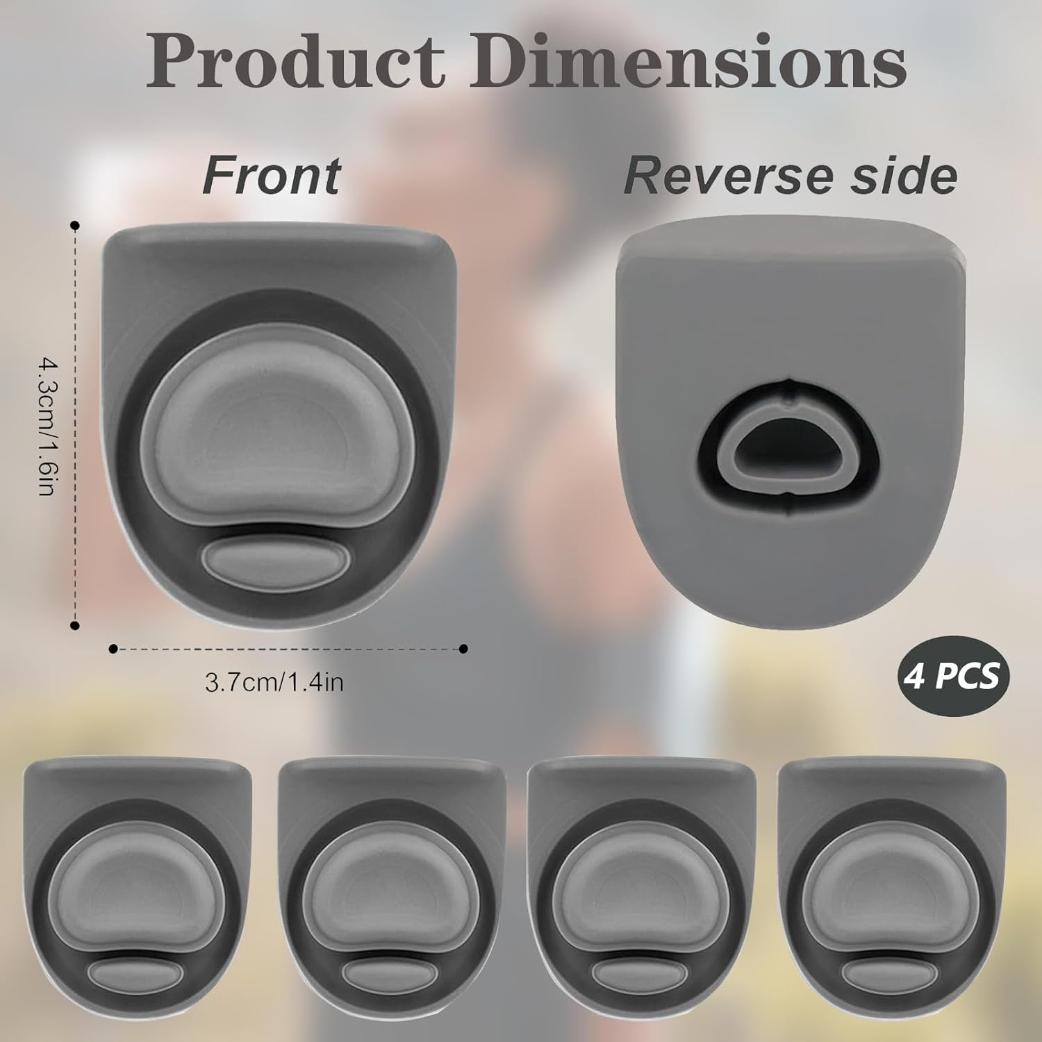 Stopper for Owala Freesip, 4 Pcs Accessories for Owala Lid, Gasket for Owala Replacement Lid, Seal Bottle Cap Mouth Stopper Part Silicone Plug, Gasket for Owala 16/19/24/25/32/40 Oz (Grey)