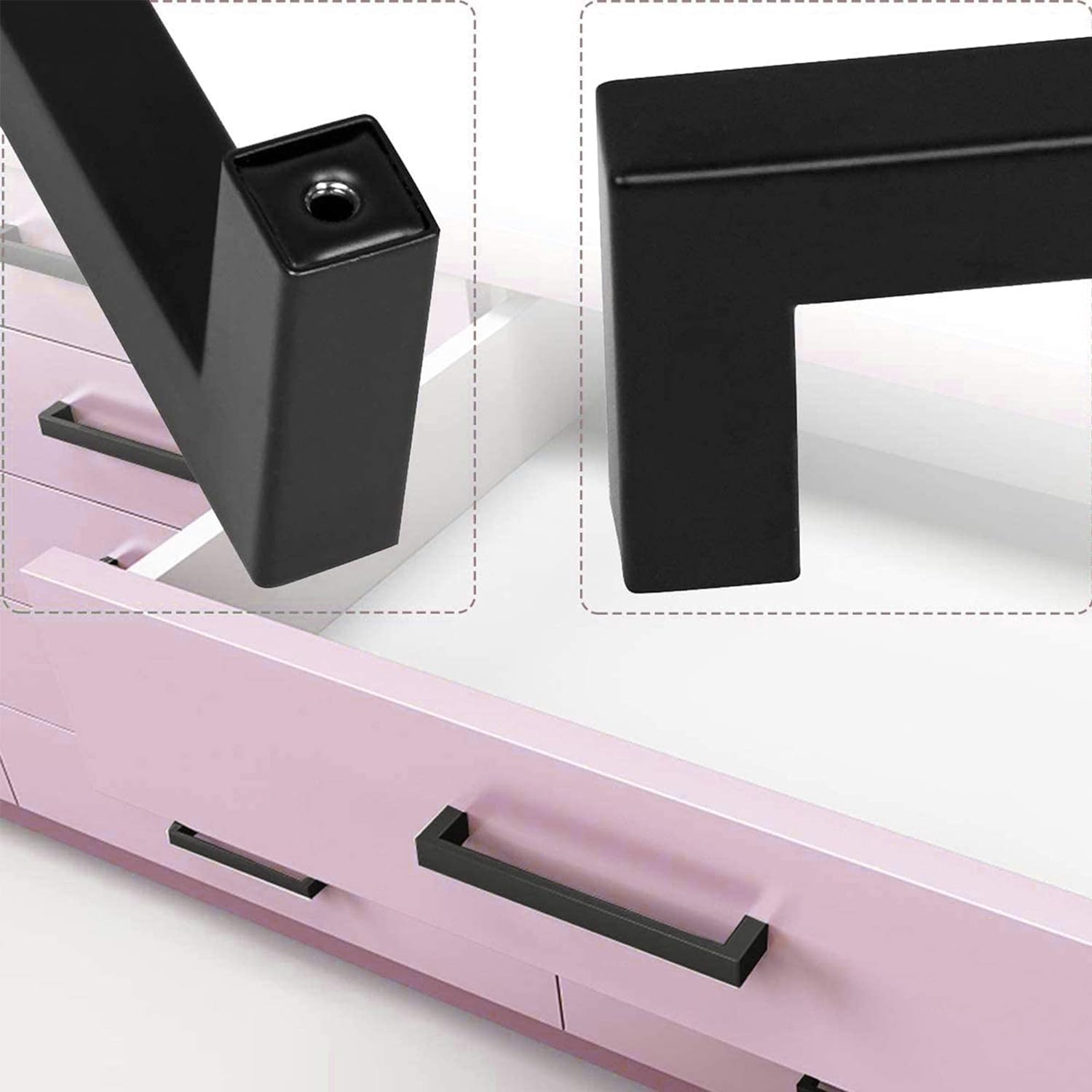 Fiabgum 5 Inch Drawer Handles Kitchen Cabinet Handles Black Drawer Pulls Kitchen Cabinet Hardware Kitchen Handles Matte Black Cabinet Pull,10Pcs Furniture Handles Black 128 Mm image number 1