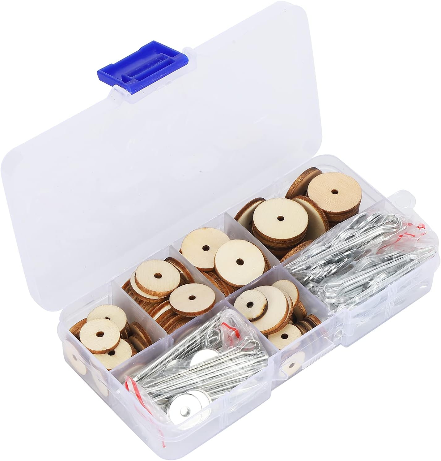 Doll Joints Doll Accessories for Teddy Bear Toys, 50 Set Doll Joints Cotter Pin Joints Doll Wood Skeleton Joints Movable Engage DIY Craft Toy Accessories image number 4