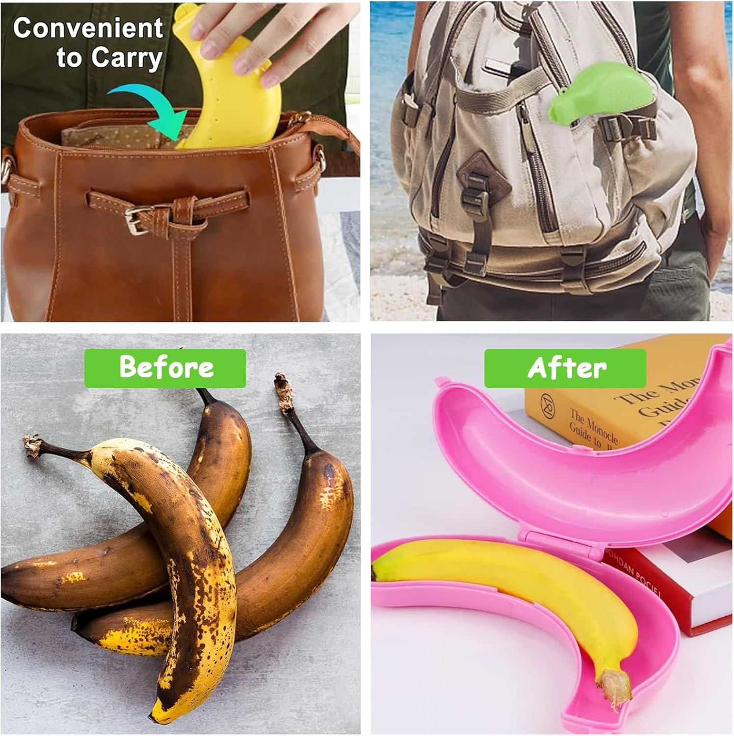 Banana Protector Cute Storage Holder Cases, Banana Case Protector Container Interesting,Banana Storage Box for Outdoor Travel Fruit Keep Fresh image number 5