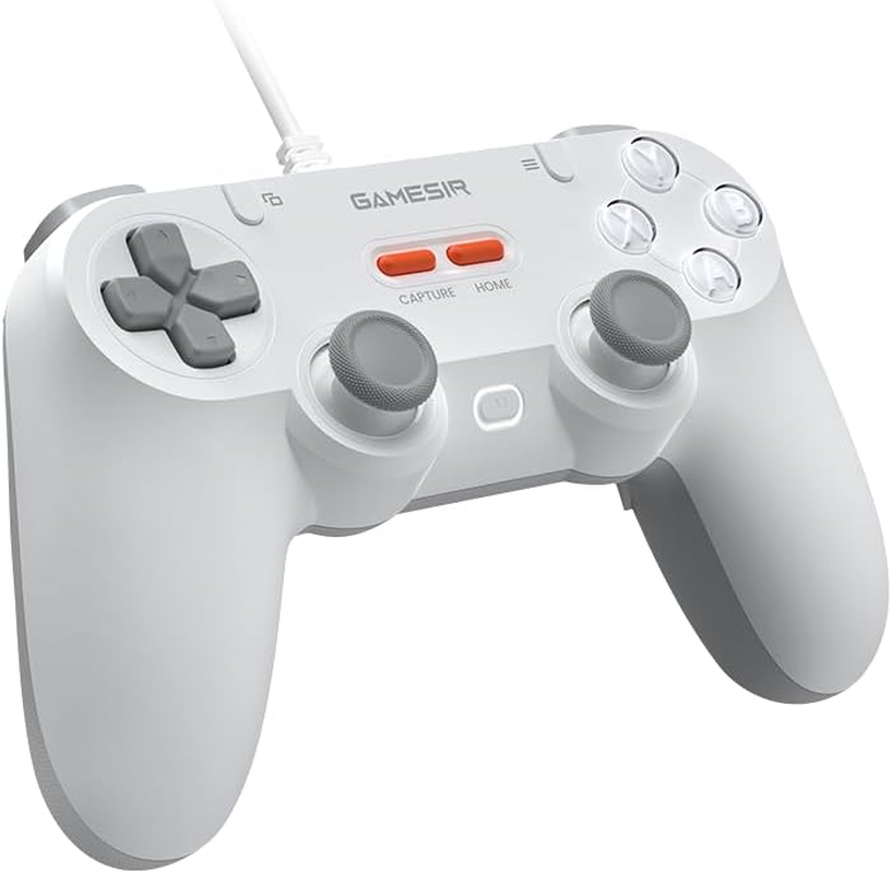Gamesir Tegenaria Lite Wired Game Controller for Switch, Android, Ios, PC, Steam with Retro 90S Design, Hall Effect Sticks, 1000Hz Polling Rate, Dual Rumble Motors, Mappable Back Buttons, Ultra-Low Latency, Ergonomic Design -Serene White image number 3