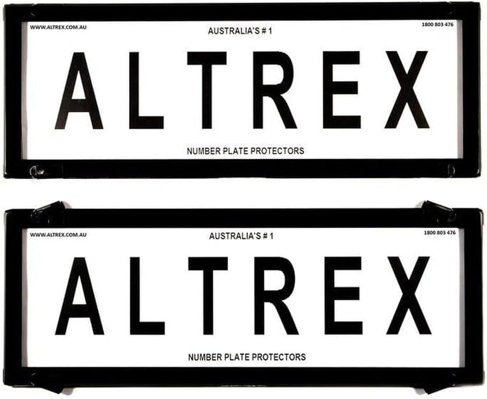 Altrex Number Plate Protectors 6 Figure Black No Lines W Swing Clip 6NL image number 1