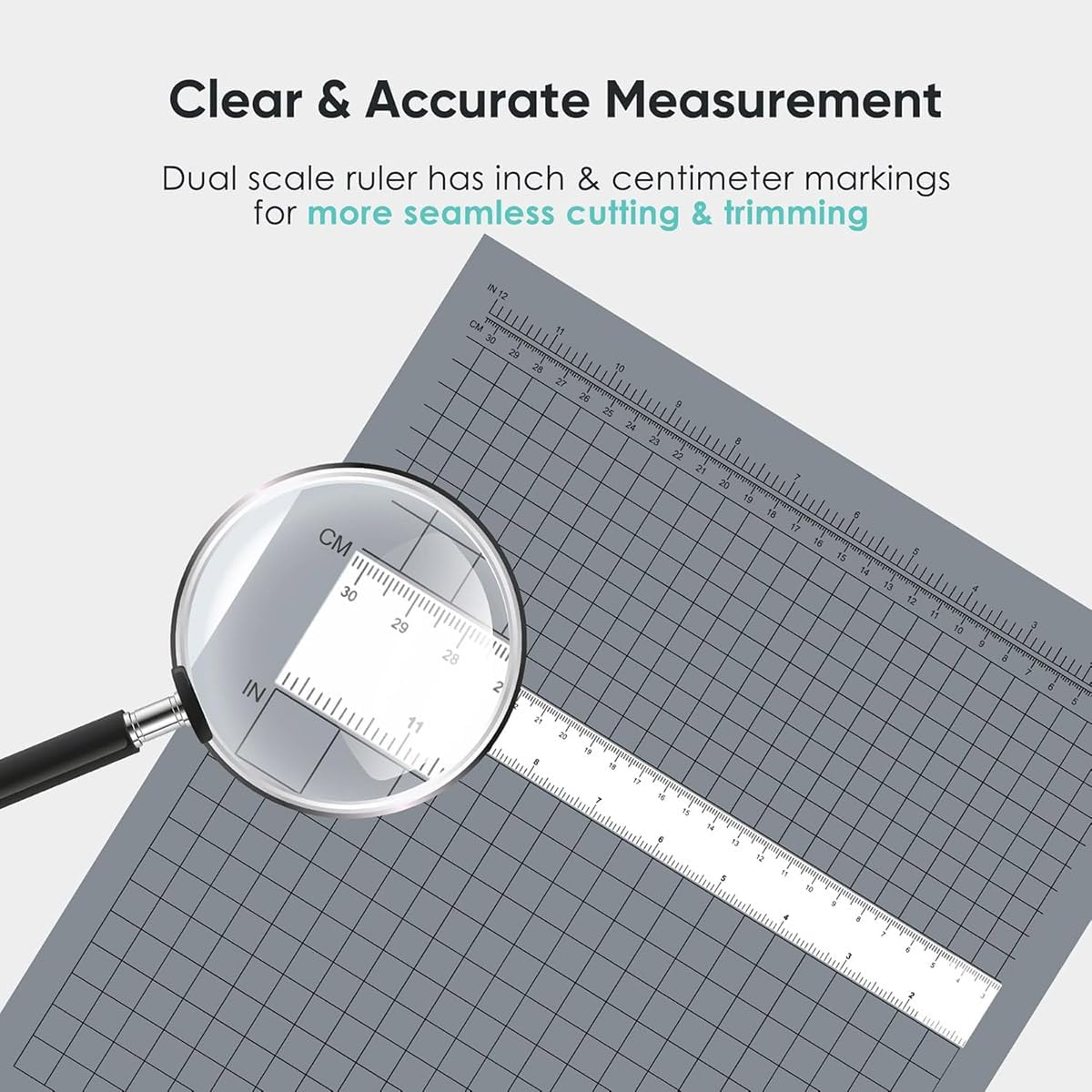 AIMALL 12"X12" Portable A4 Paper Cutter &ndash; Manganese Steel Blade Guillotine Trimmer with Ergonomic Handle and Transparent Press, Cuts up to 16 Sheets image number 4