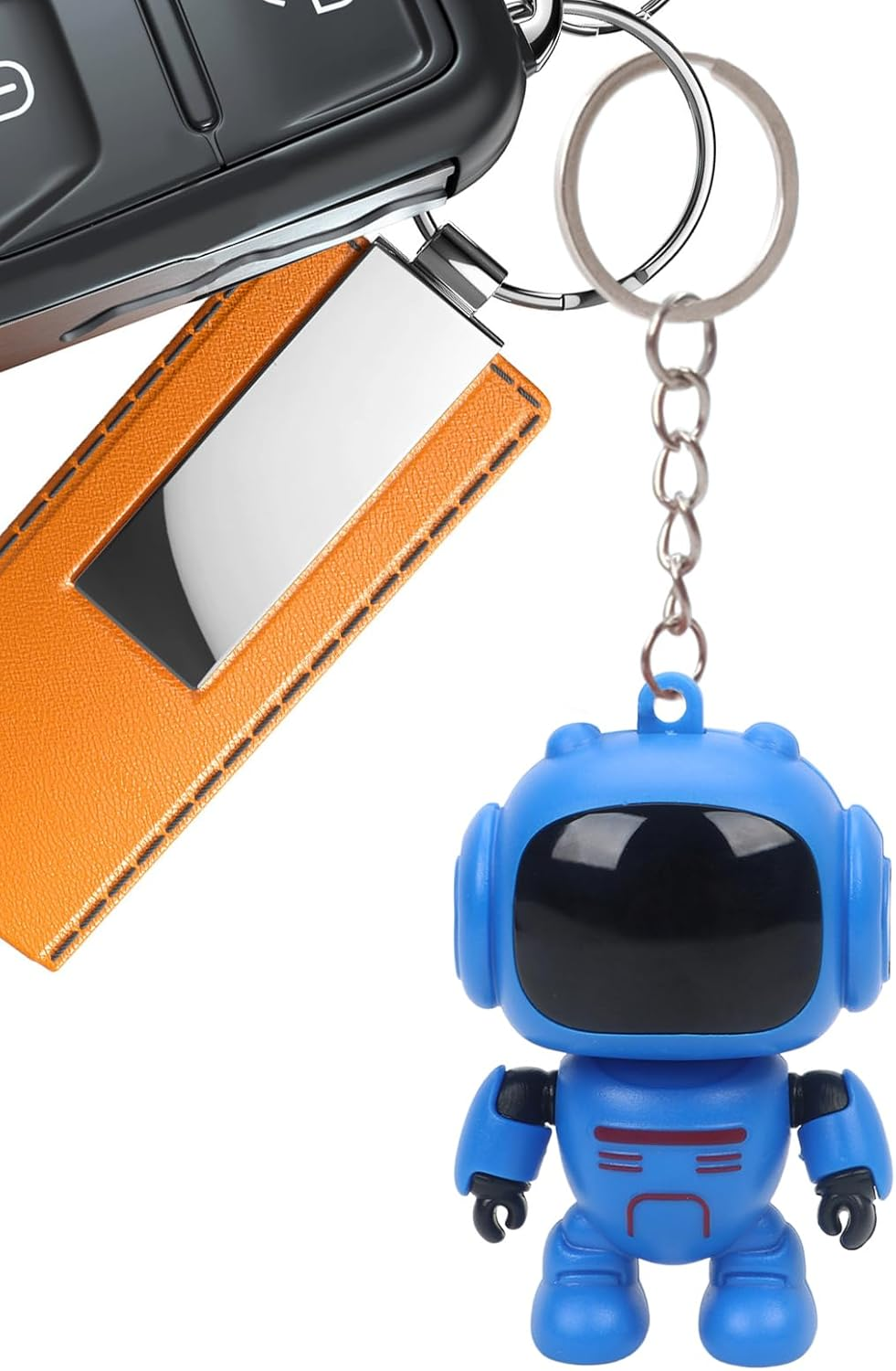 Robot Keychain,Joint Movable Robot Keyring - Luminous Eyes Design Car Key Chain | for Women Men Wallet Schoolbag Handbag Home Car Travel