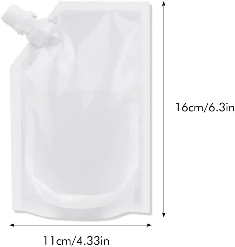 10PCS Drinks Flasks,Reusable Hip Flask with Spout,Liquor Pouch Drink Pouches for Festivals Hide Alcohol,Juice, Sneak Booze, Liquor, Rum, Water-220Ml image number 3