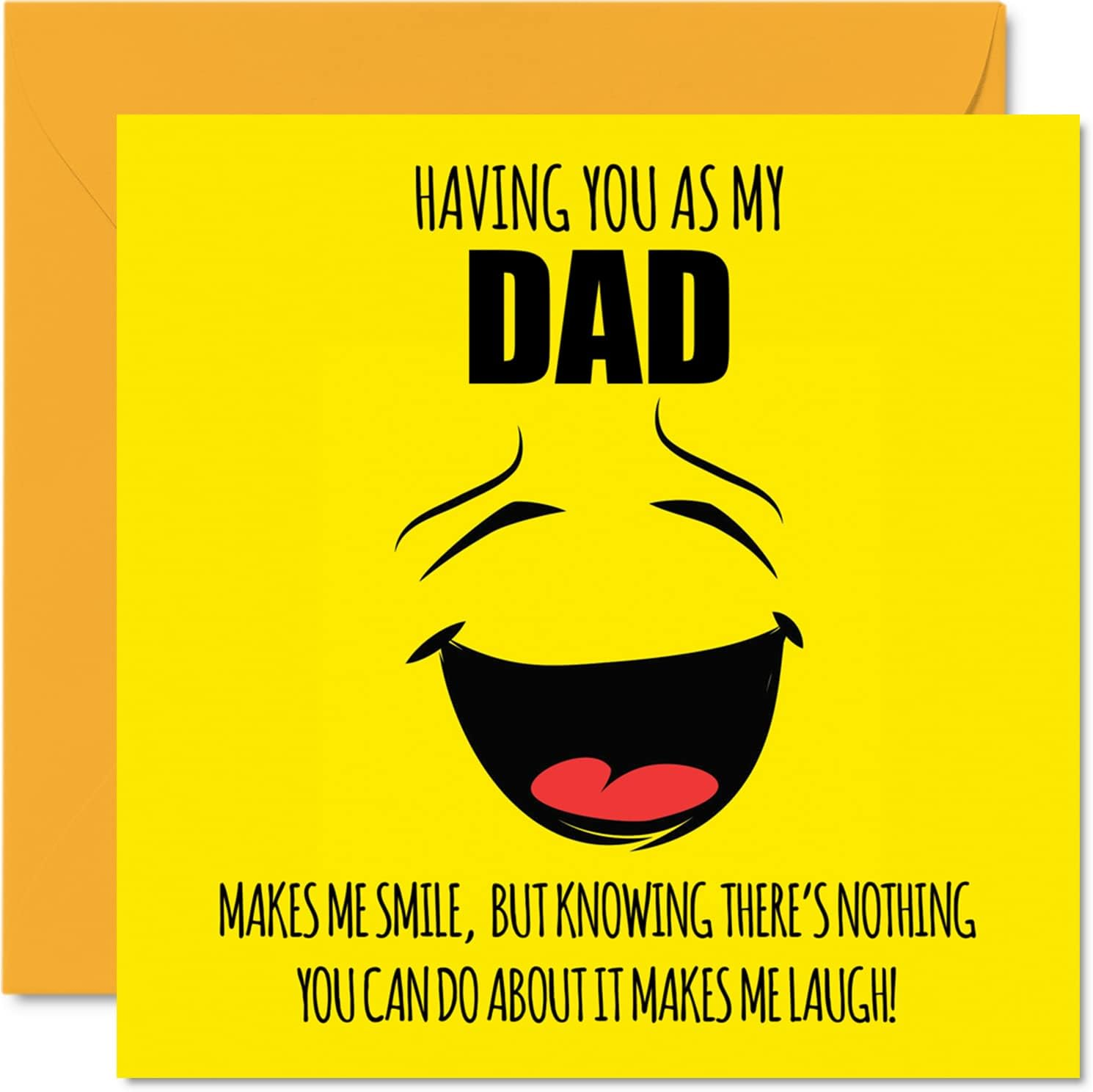 Funny Birthday Cards for Uncle - Make Me Smile - Joke Happy Birthday Card for Uncle from Niece Nephew, Uncle Banter Birthday Gifts, 145Mm X 145Mm Birthday Greeting Cards for Uncle