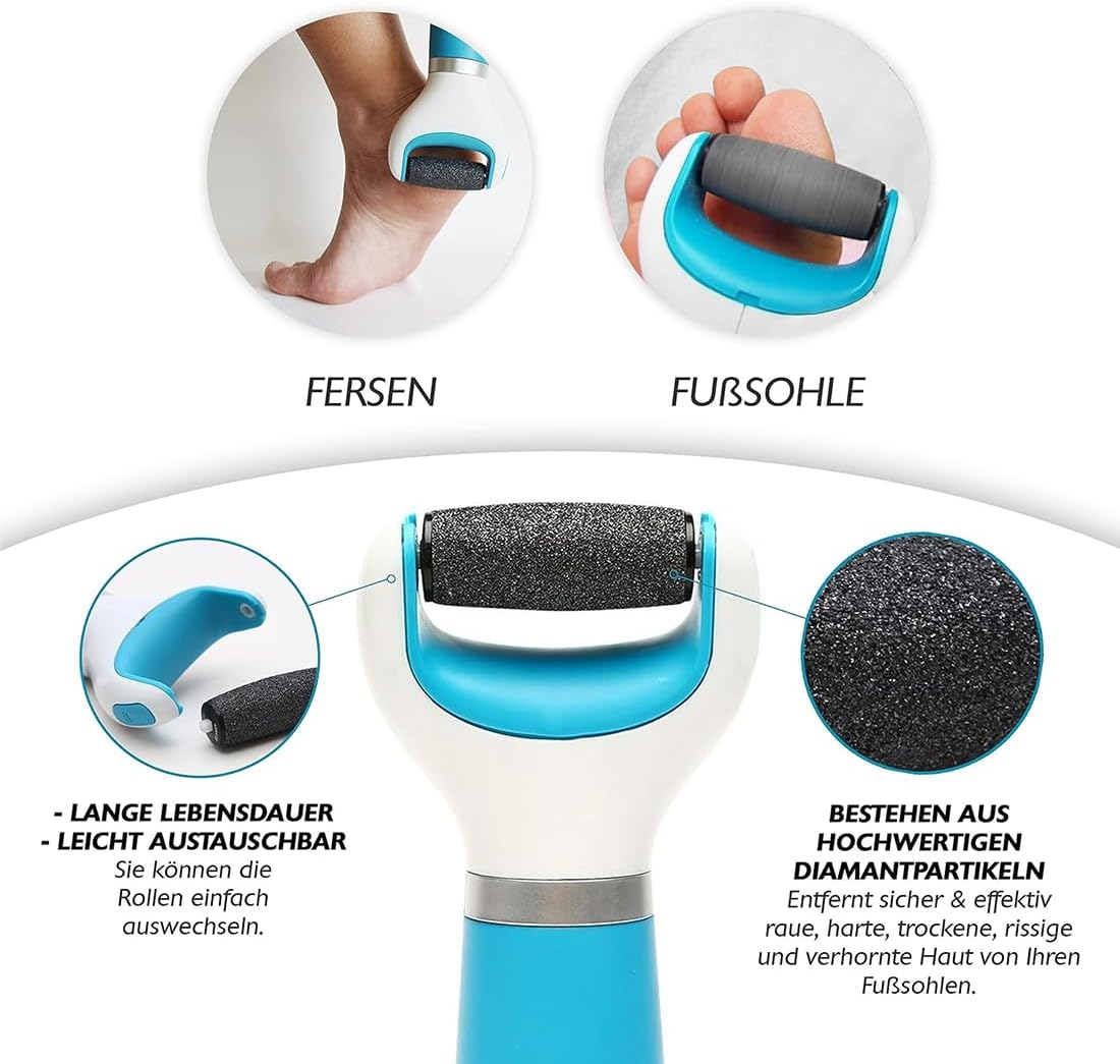 EYVRPAU 12 Pack Replacement Foot Scrubber Head Rollers 3 Roughness Pedicure Roller Callus Remover image number 3