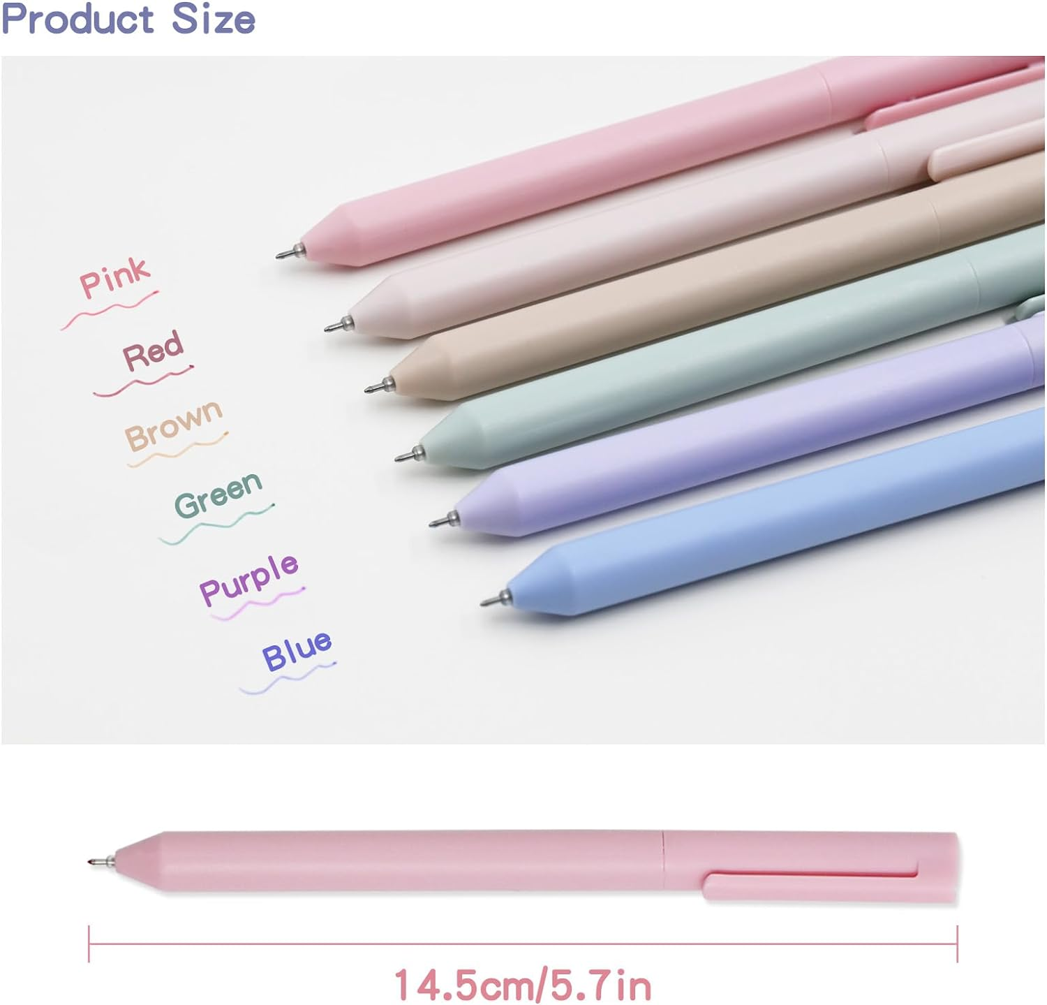 6 PCS Colored Gel Pens, Pastel Quick Dry Ink Pens, 0.5Mm Fine Point Smooth Writing Pens, Aesthetic Journal Pens, Cute Japanese Retractable Pen for Writing Note Taking, School Office Supplies Gifts image number 5