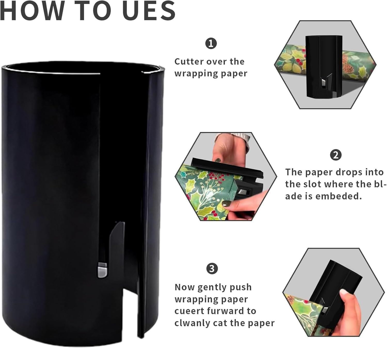 Wrapping Paper Cutter, Gift Wrap Cutter, Portable Sliding Wrapping Paper Roll Cutter Tool, Upgraded Kraft Paper Roll Slitter Cutter, Safer and Easier Cutting - 2 Pack (Red+Green) - Red+Green image number 1