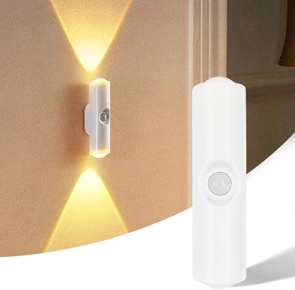 EKOWEE Motion Sensor Night Light, Portable Dimmable Nightlight, USB-C Rechargeable, 3 Color Changing, Magnetic Mount, 150&deg; Wide-Angle Detection, Ideal for Hallway Stairs Garage Closet Bathroom
