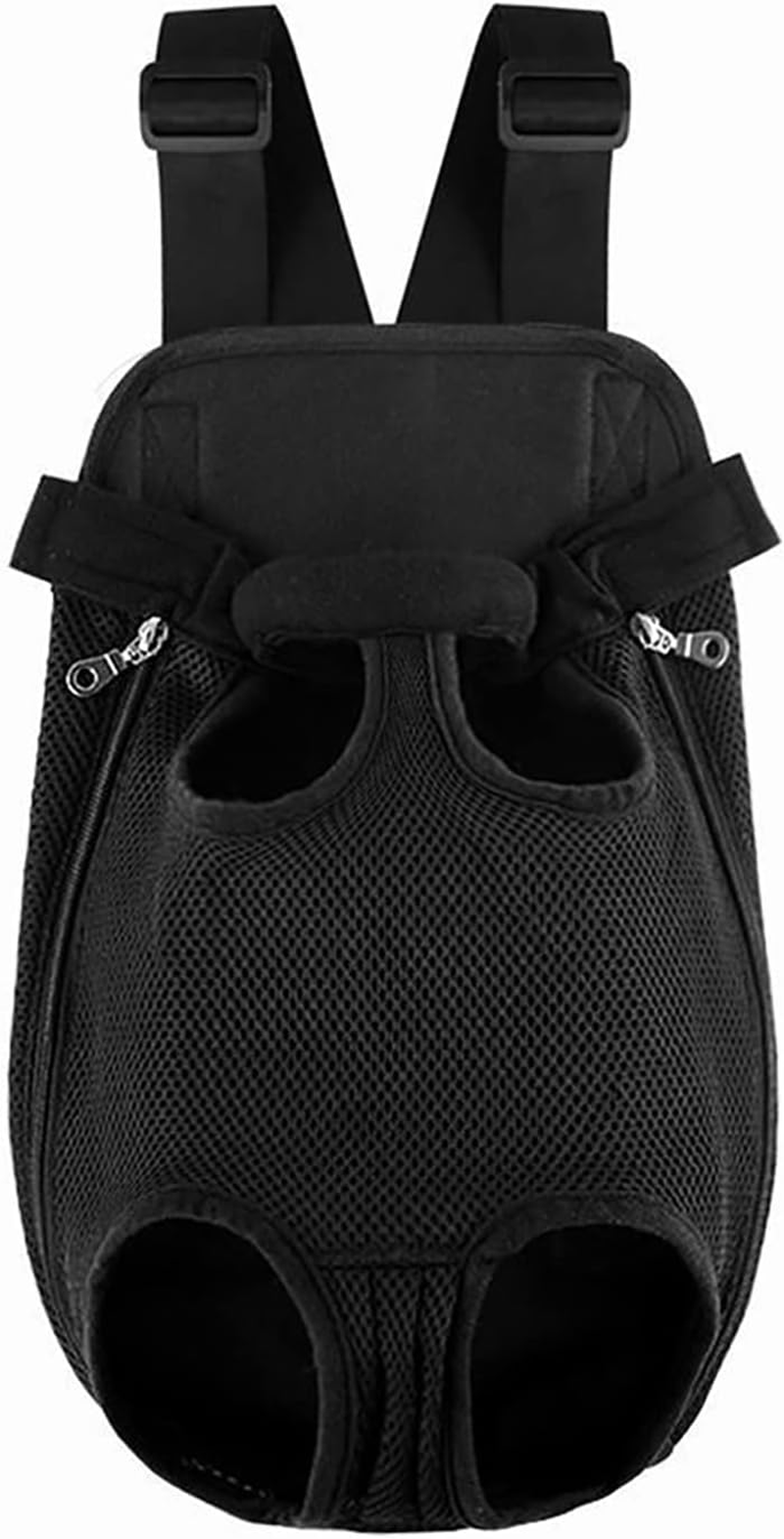Pet Carrier Front Pack - Adjustable Pet Front Cat Dog Carrier Backpack Travel Bag, Legs Out, Easy-Fit for Traveling Hiking Camping for Small Medium Dogs, Size L, Black