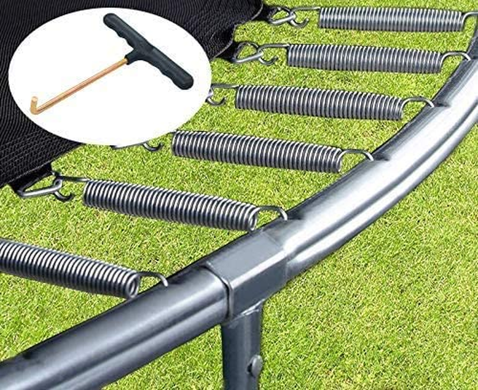 2 Pack Trampoline Spring Pull Tool, Heavy-Duty T-Hook Spring Adjustment Kit with Protective Gloves, Trampoline Maintenance Tool for Replacement, Repair, and Safety image number 2