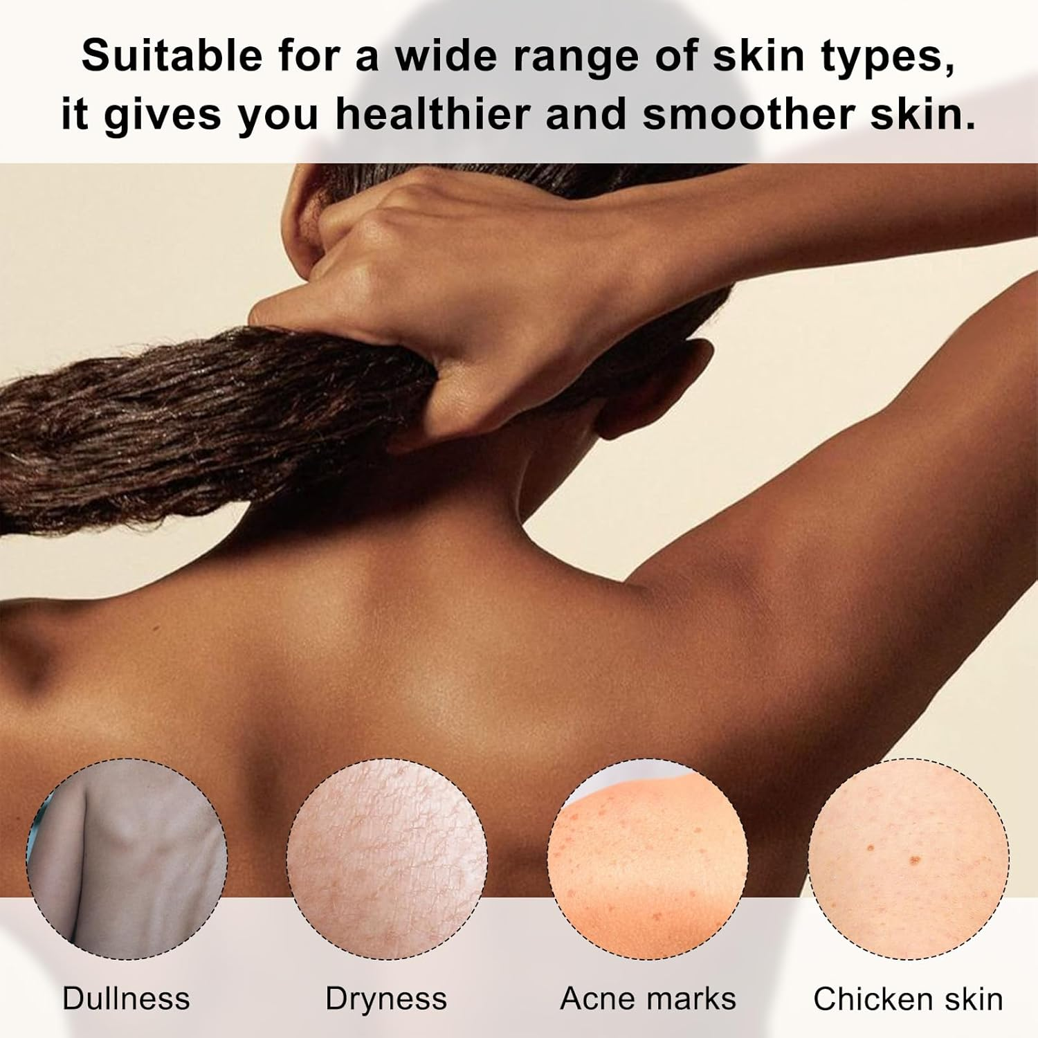 Selalu 2 Pieces Authentic African Net Sponge, Long Nylon Exfoliating Net Sponge Back Body Washcloth for Deep Clean and Smooth Skin, Stretches to 63 Inches (Blue) image number 6