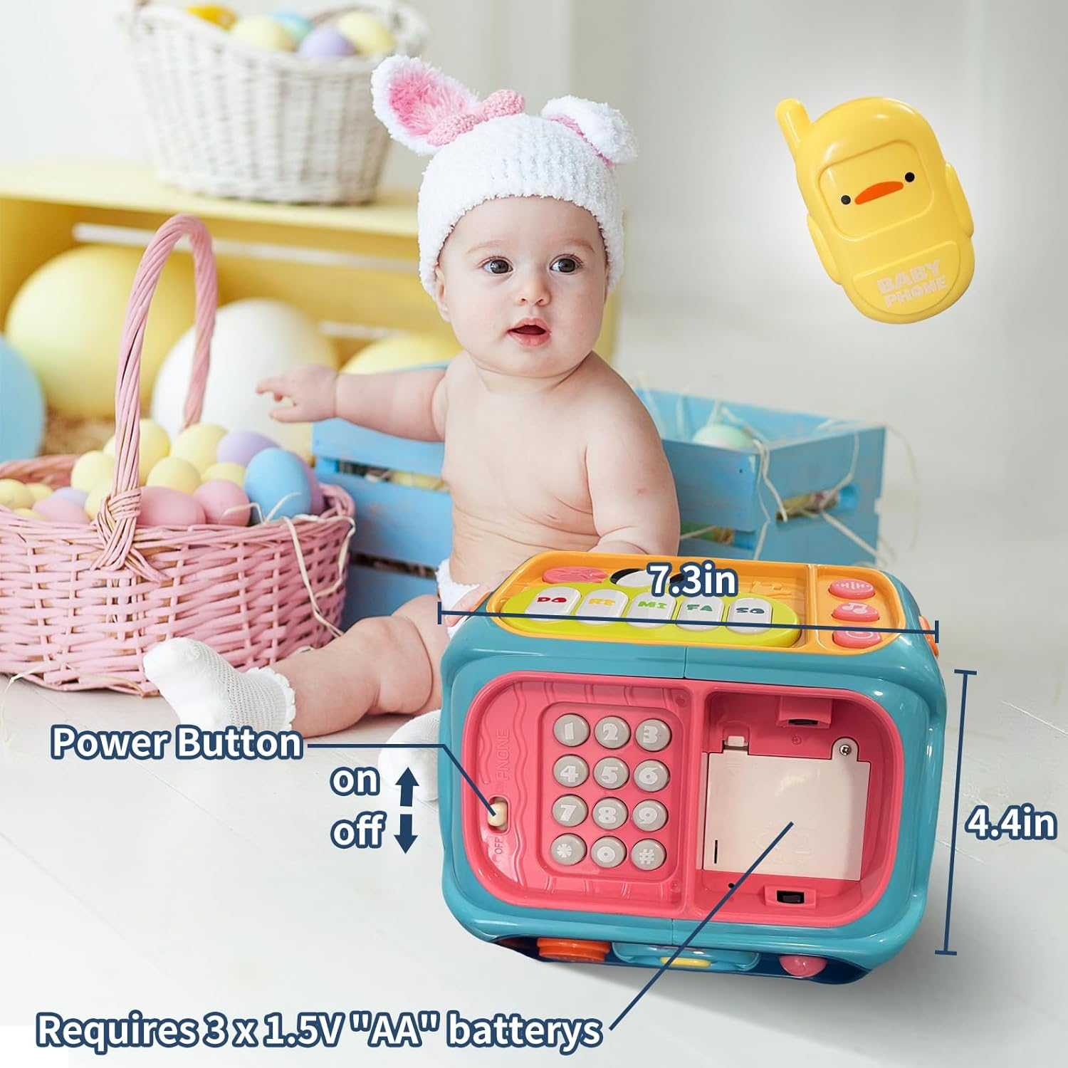 Jadeso Baby Toys 6-12 Months, 8-In-1 Musical Toys for 12-18 Months, Early Learning Educational Toy with Light & Sound, Birthday 1-3 Year Old Girls and Boys image number 6