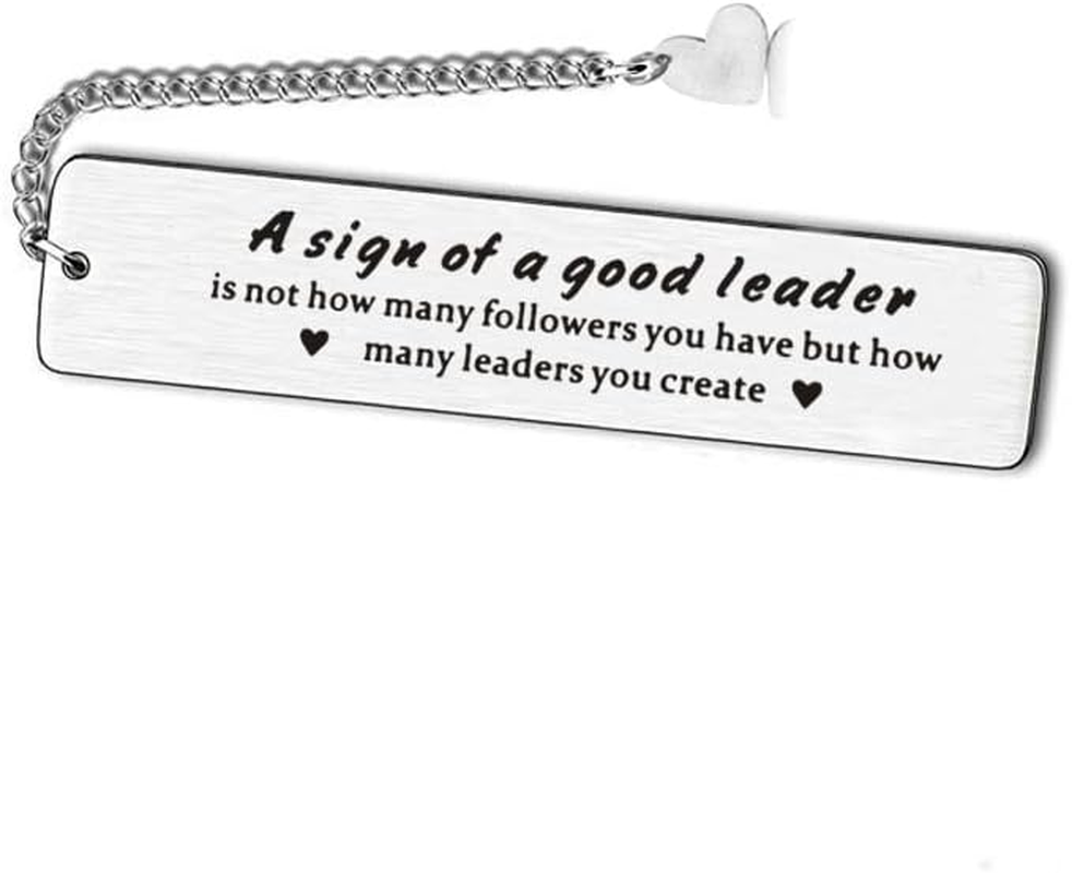 Boss Mentor Leader Appreciation Gift Bookmarks for Women Men a Sign of a Good Leader Bookmark for Manager Supervisor Mentor Leaving Going Away Gifts for Leader Retirement Gift