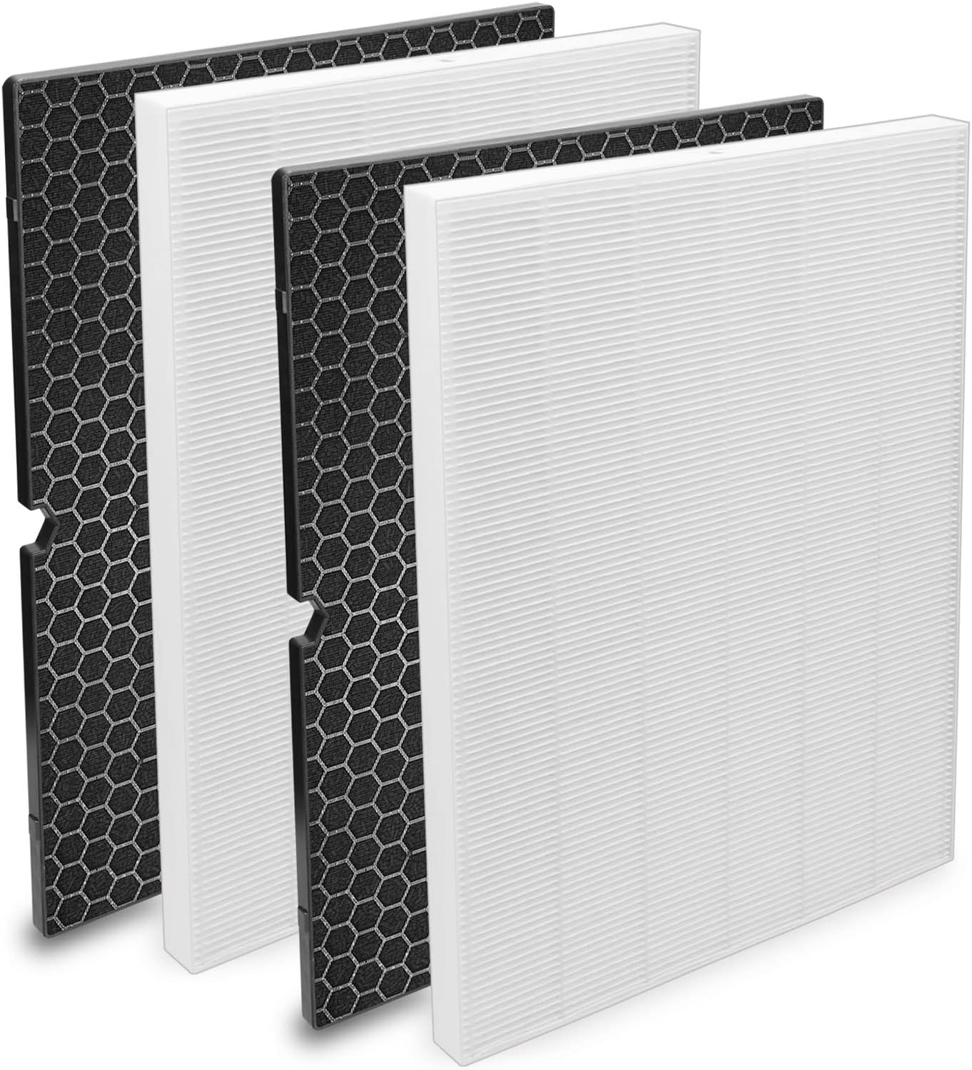 Colorfullife 116130 Replacement Filter H for Winix 5500-2 Air Purifier - 2 Pack HEPA Filters and Activated Carbon Filter Combo Pack image number 1