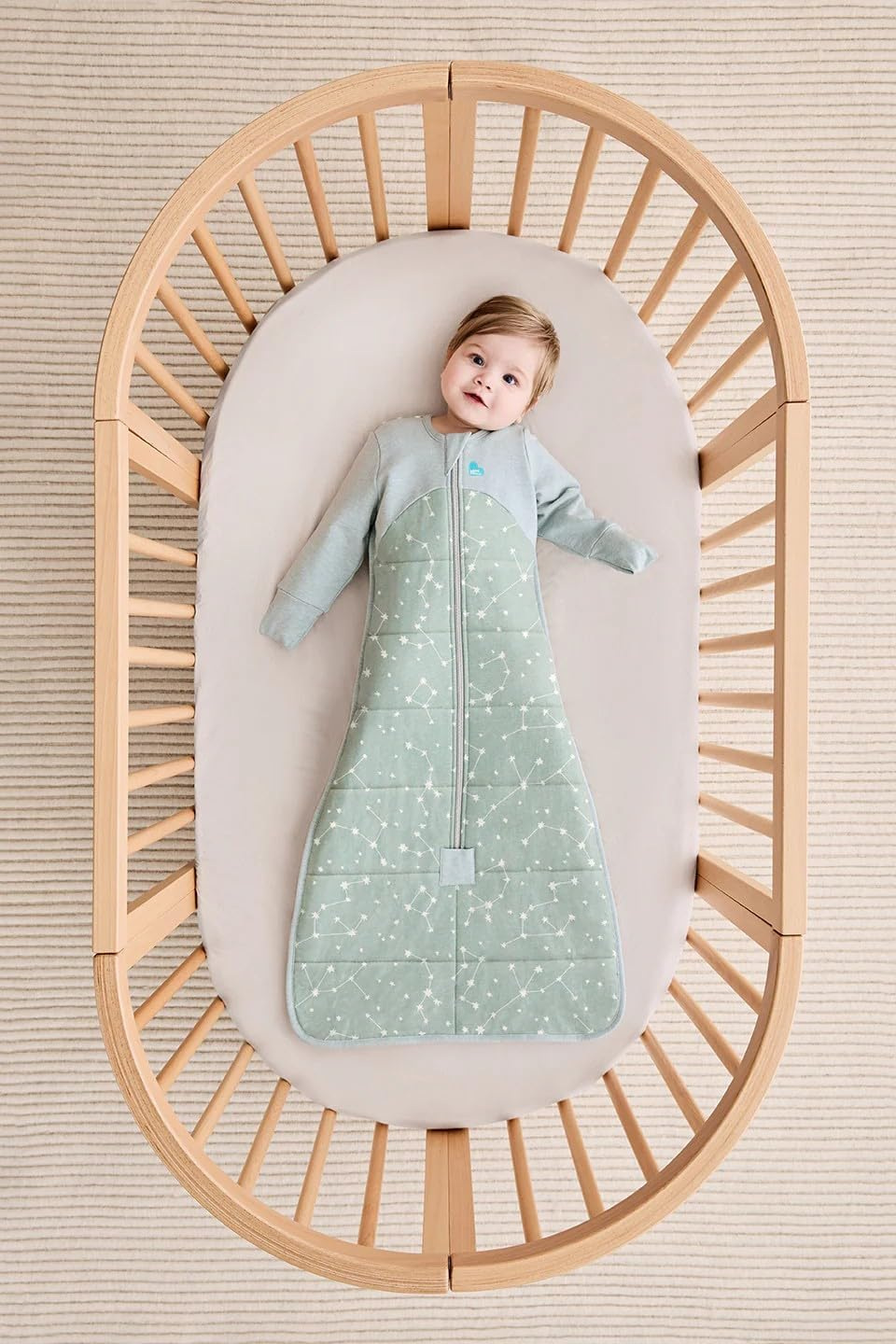 Love to Dream Sleep Bag Quilted Stretch Cotton, 2.5T Stage 3, Ideal for 18-36 Months, Comfortable Baby Sleepwear, Stellar Olive image number 3