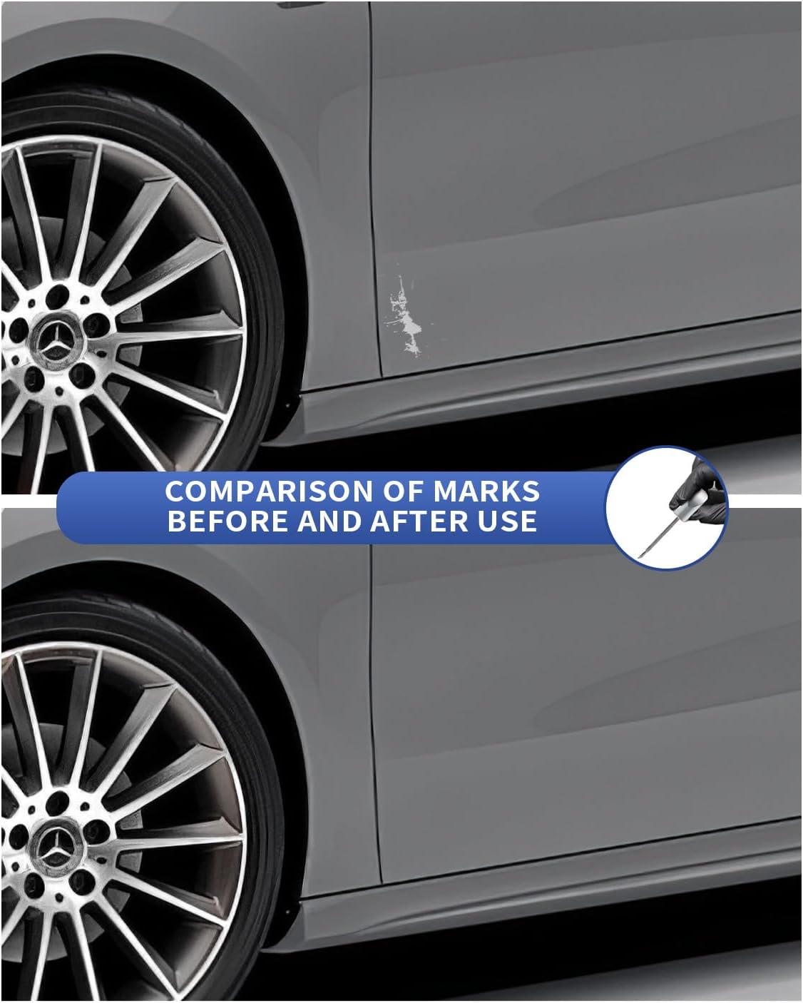 744/9744 Brilliant Silver Metallic Touch up Paint Repair Kit Compatible with Mercedes-Benz - DIY Kit Exactly Matches Chips and Nicks image number 1