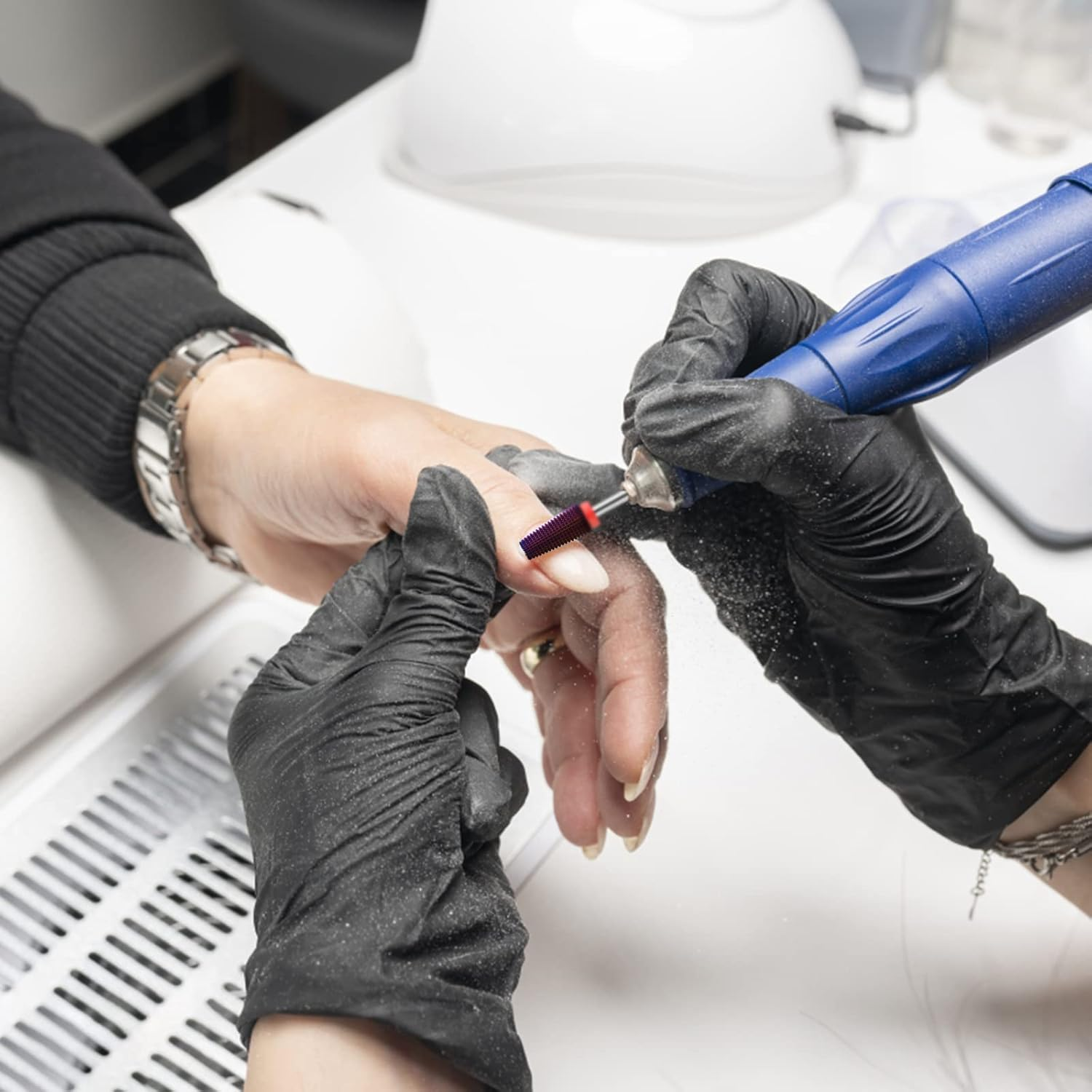 BNG 5-In-1 Cutter Bit for Gel Nails, Carbide Nail Cutter for Acrylic Nails, Professional 3/32 Inch Electric Nail Drill, Tungsten Steel Bits Manicure Pedicure Salon Tool (Fine, Purple) image number 3