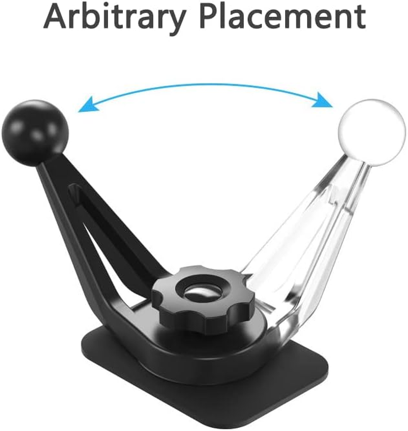 Vizgiz 2 Pack 17Mm Ball Sticky Mount Holder for Garmin Nuvi GPS Car Phone Wireless Charger Adhesive Dashboard Tape Sticker 17.4Mm Swivel Joint Replacement Magnetic Stand Cradles Clip MI Dash Cam image number 5