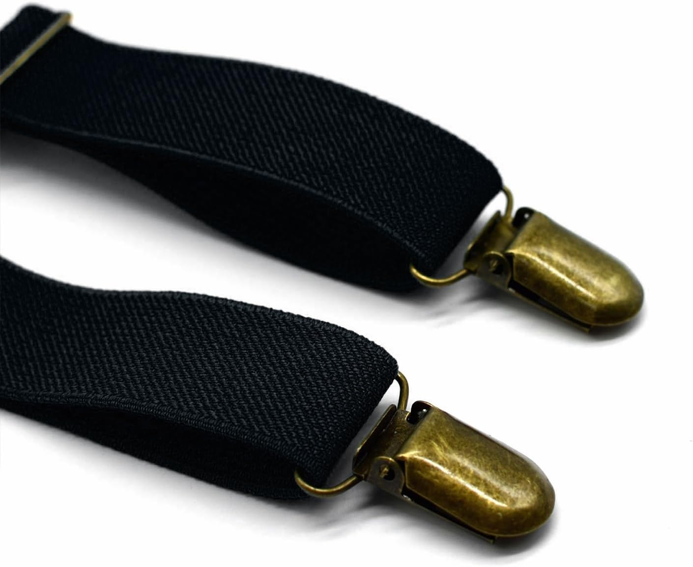 CENZICOM Boys Girls Kids Suspenders Bow Tie,4 Clips Adjustable Elastic with Strong Metal Clips - Beige image number 5