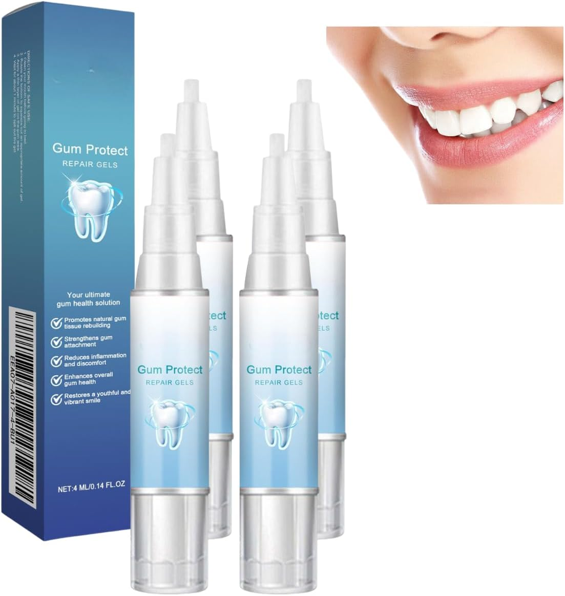 Gum Support Gel for Receding Gums - Protection & Care Formulation Shields Gums, Freshens Breath (4Pcs) image number 4