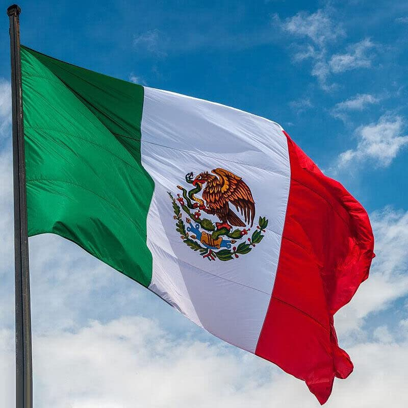 Large Mexico Mexican Flag Heavy Duty Outdoor MX 90X150Cm - 3X5Ft Mexic National Flag for Indoor and Outdoor Display image number 4