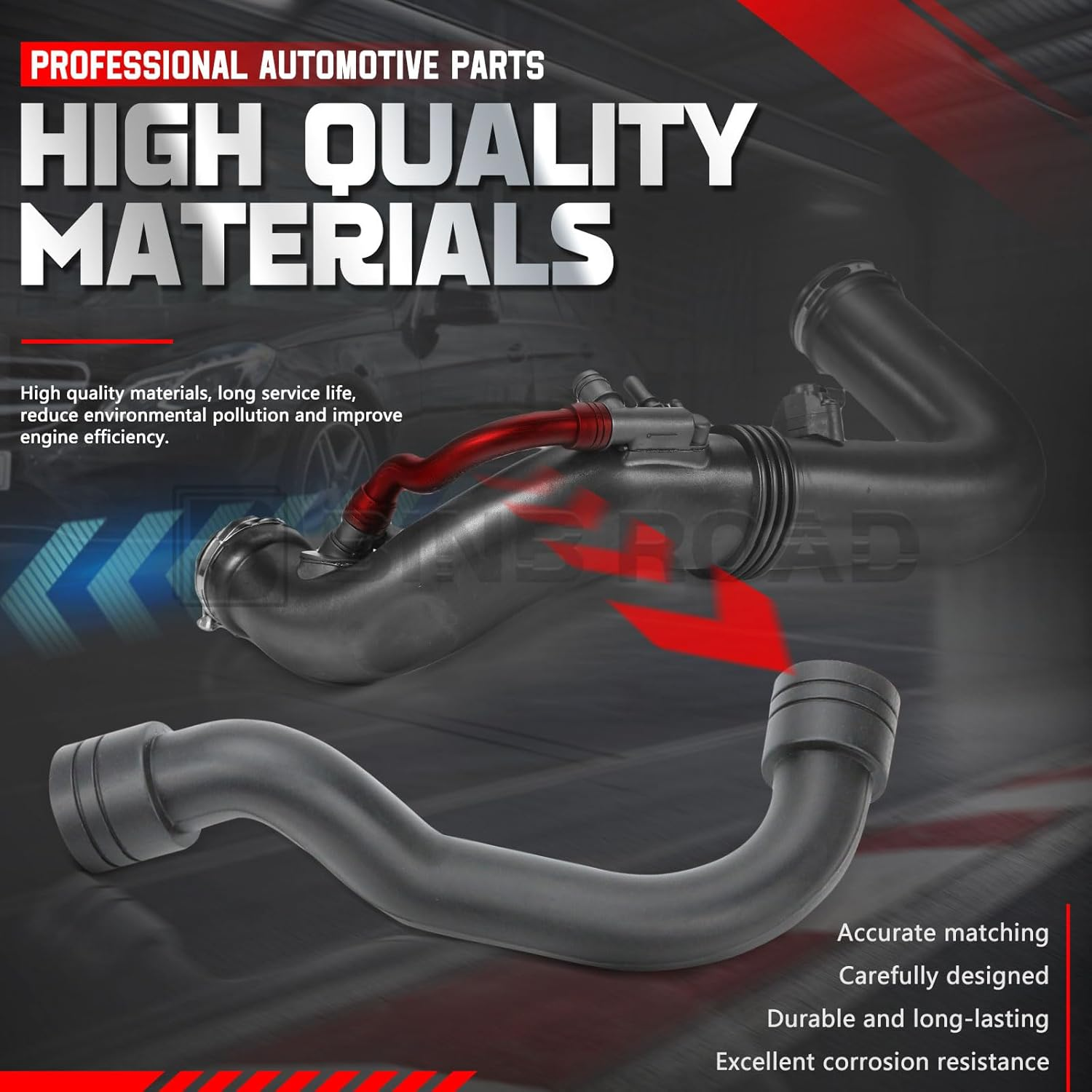 BINB ROAD Turbo Intake Pipe Repair Mini Hose 2710901929 Compatible with Mercedes Benz C180 C200 C260 E200 E260 CGI SLK200 M271 W204 W212 W172 image number 6