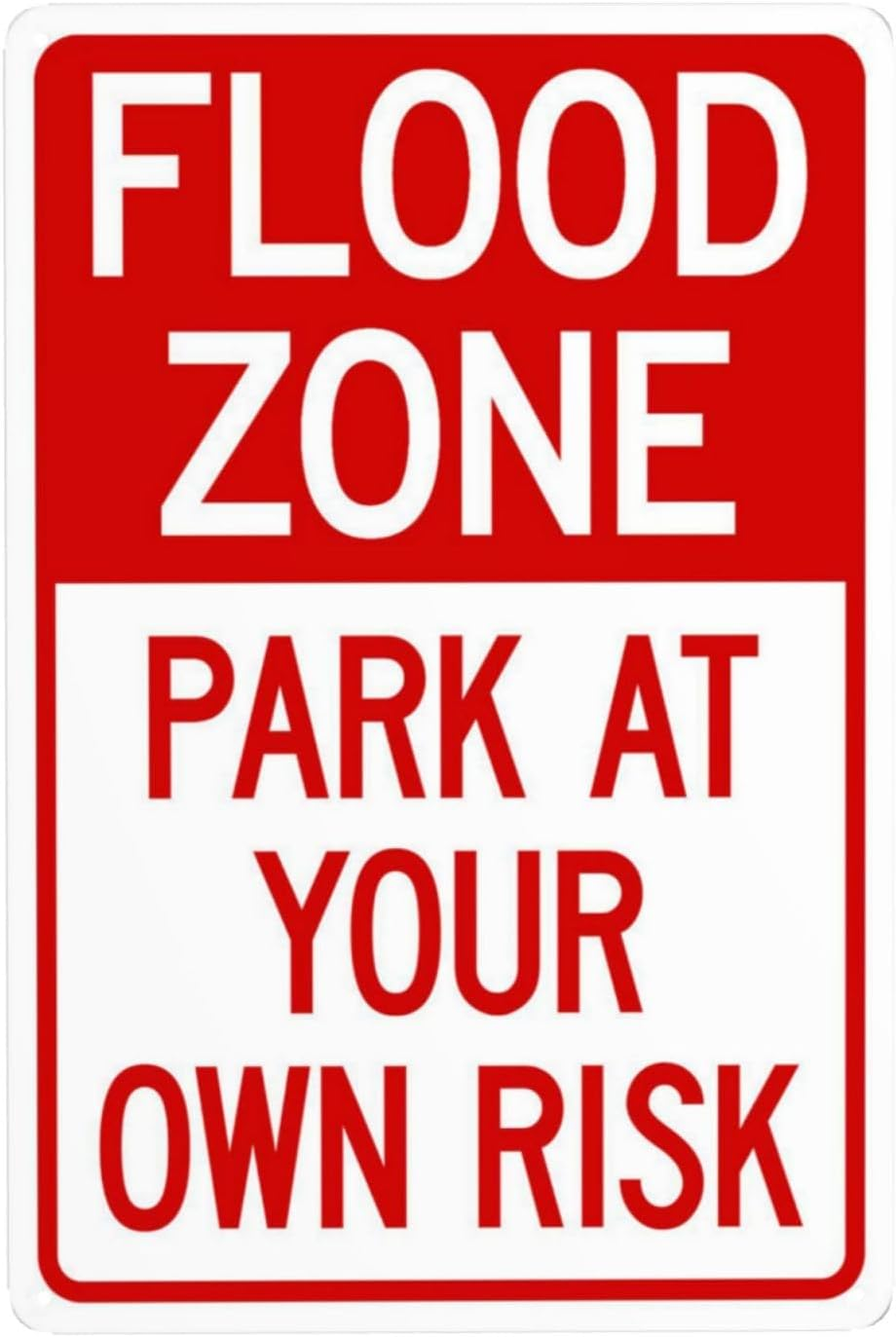 Flood Zone Metal Warning Signs, Cautions Security Tin Sign, Safety Posted Signs, Perfect for Street Business and Home Wall Decor 8 X 12 Inch image number 1
