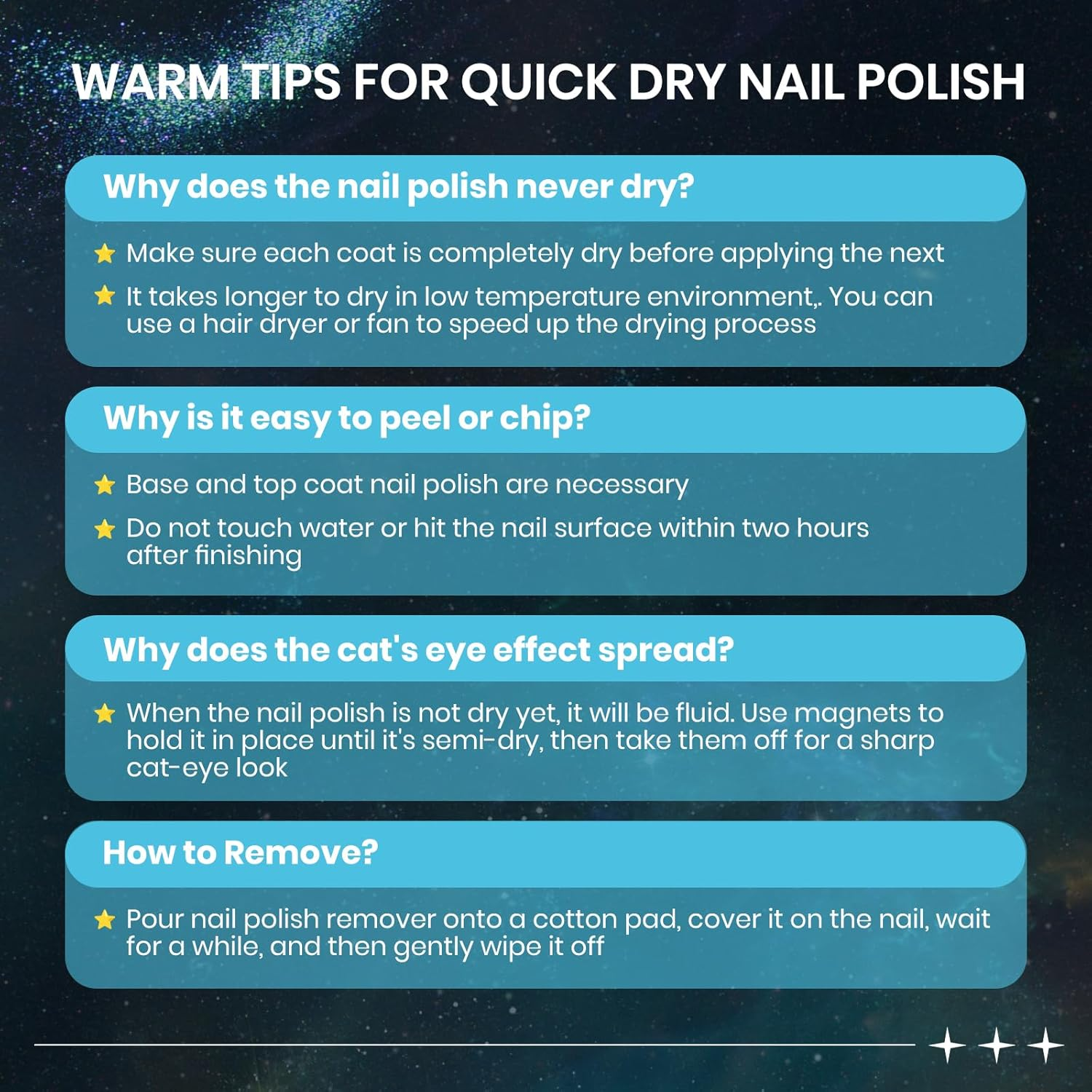 SUPWEE 9D Cat Eye Nail Polish - 16Ml Air Dry Magnetic Nail Polish with Magnet Stick, Holographic Galaxy Effect Chameleon Color Easily DIY Unique Nails Art image number 3