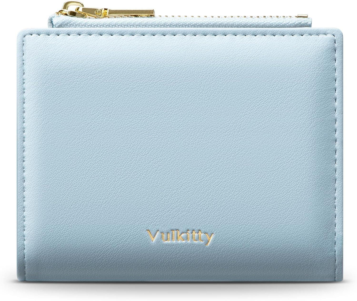 Vulkitty Small Wallet for Women with Coin Pocket RFID Blocking Card Holder Wallet Bifold Wallet Soft Leather, Black