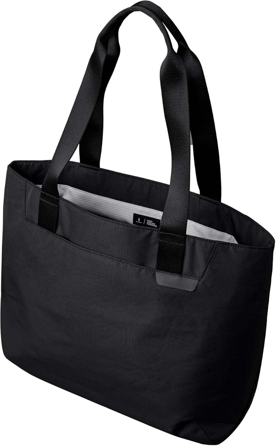 ALPAKA Elements Tote 20 L - Spacious Interior Tote Bag with Foldable,Semi-Padded Sleeve Fits 16" Laptop, Built in Bottle Pocket,Magnetic Closure,Waterproof Fabric,Carabiner Loops,Black Axoflux 210D image number 1